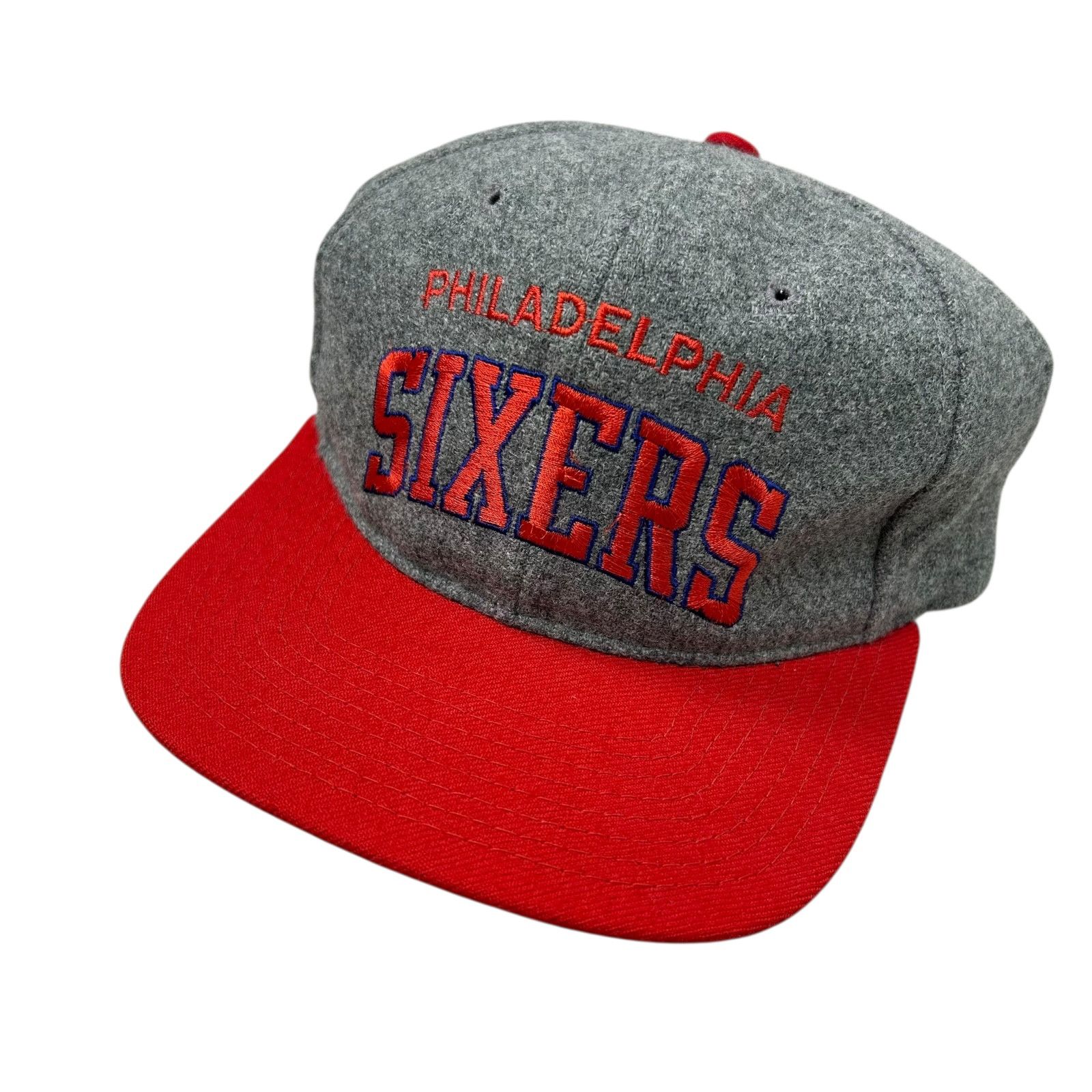 NBA VTG 90s NBA PHILADELPHIA 76ERS STARTER WOOL SNAPBACK HAT Size ONE SIZE - 2 Thumbnail