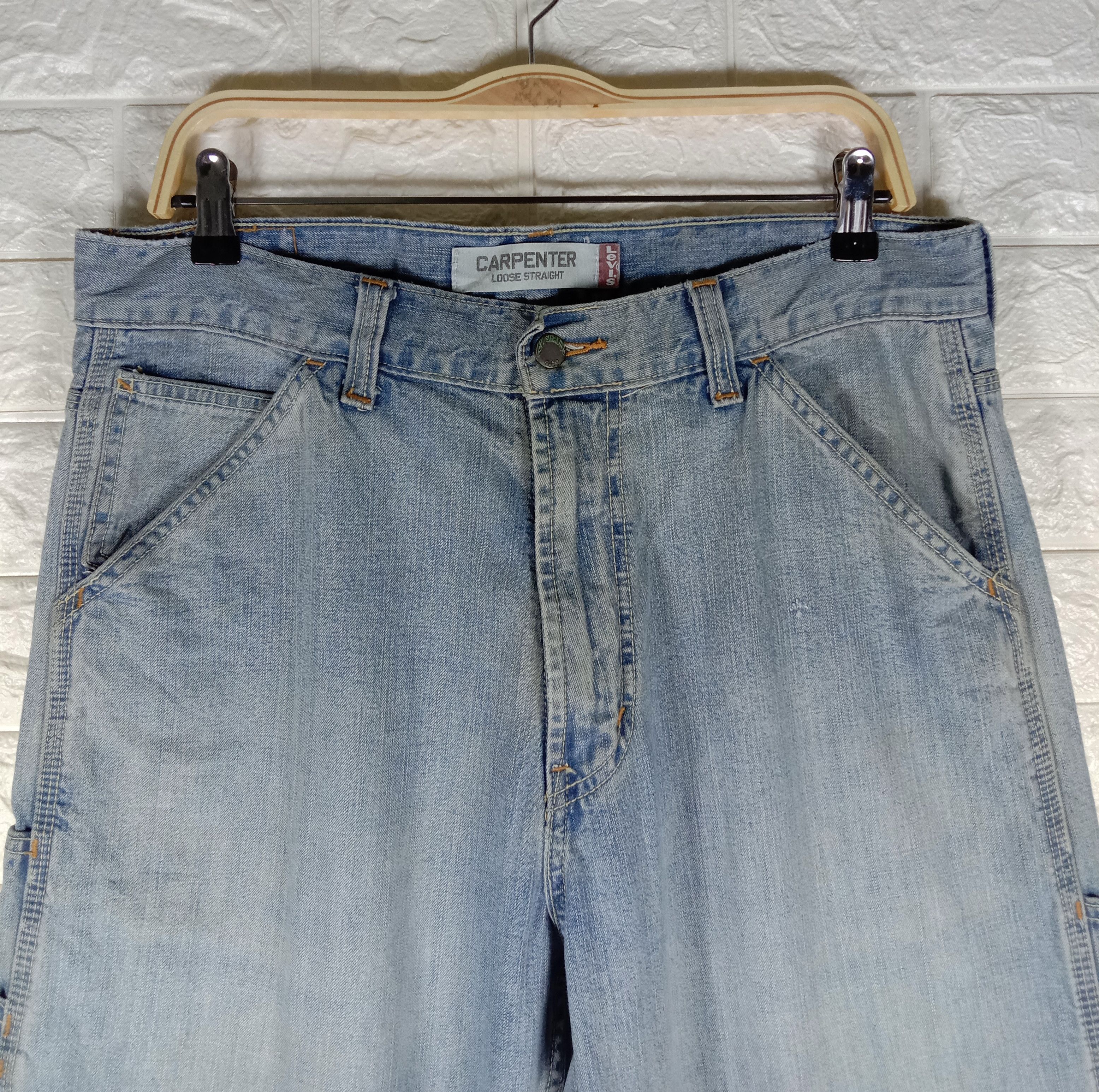Levi's Vintage Levi's Carpenter Light Wash Loose Straight Jeans Size US 33 - 2 Thumbnail