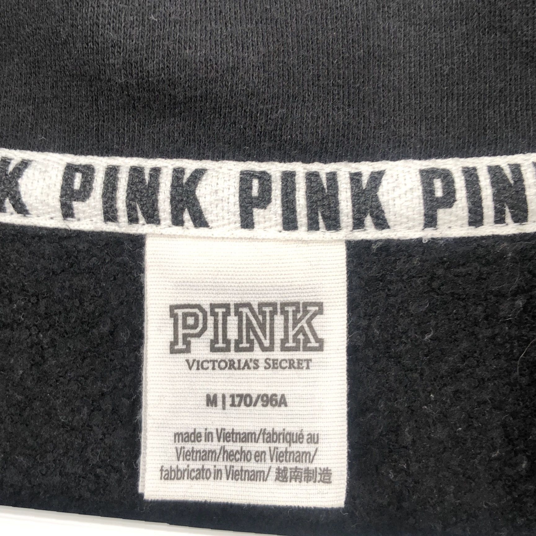 Victoria's Secret Victoria's Secret Pink Womens Black 1/4 Zip Pockets Long Sleeve Sweatshirt Size M Size M / US 6-8 / IT 42-44 - 4 Thumbnail