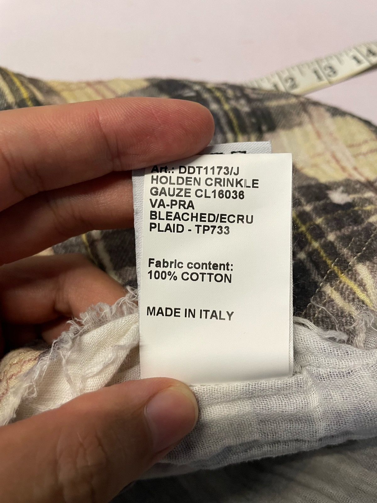 R13 R13 24SS Shredded Seam Bleached Plaid Oversize Flannel Shirt Size US S / EU 44-46 / 1 - 13 Thumbnail