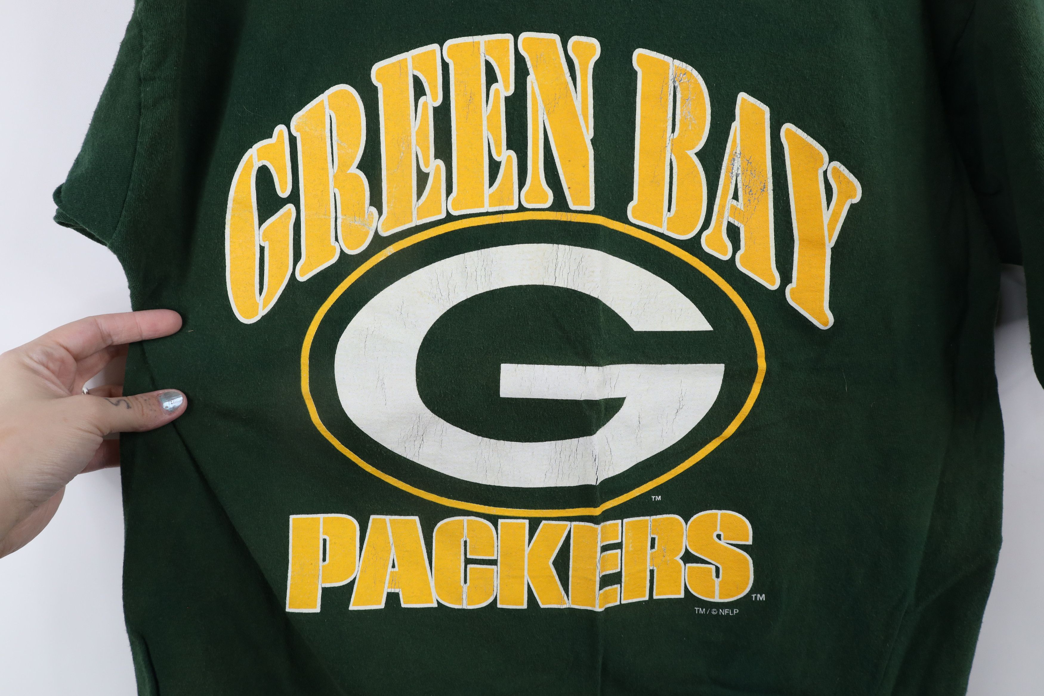 Vintage Vintage 90s Reggie White Green Bay Packers Football T-Shirt Size US L / EU 52-54 / 3 - 4 Thumbnail