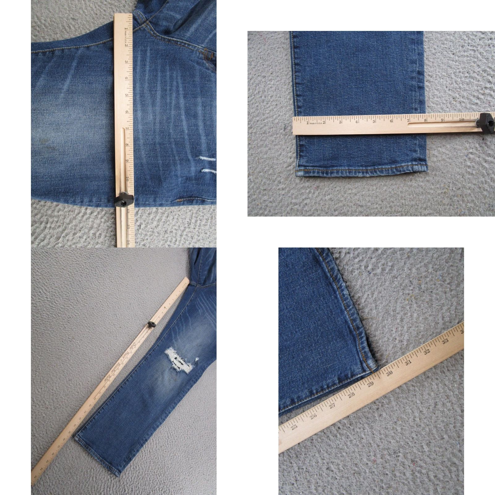 Vintage VINTAGE Aeropostale Slim Straight Jeans Blue 36x30 Distressed Denim Men 5-Pocket Read Size US 36 / EU 52 - 8 Thumbnail