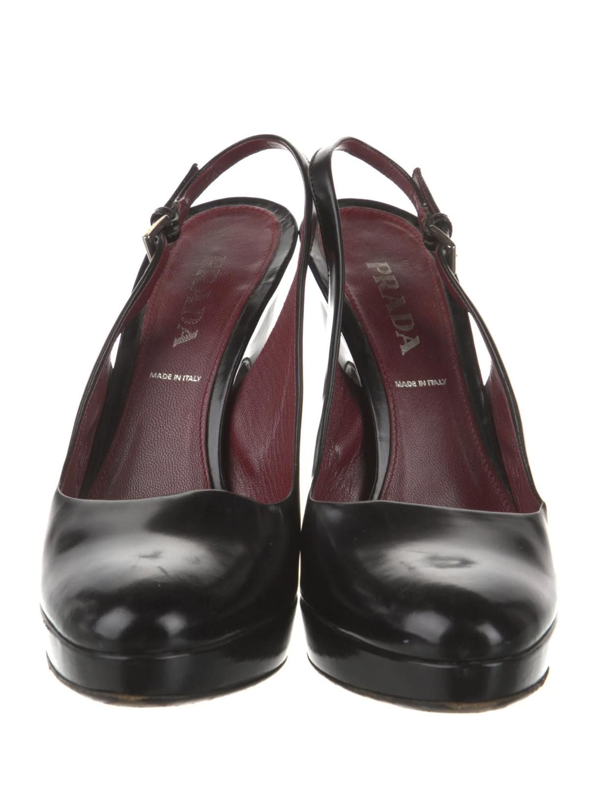 Prada Prada Leather Slingback Pumps US 6.5 EU 37.5 Size US 6.5 / IT 36.5 - 3 Thumbnail