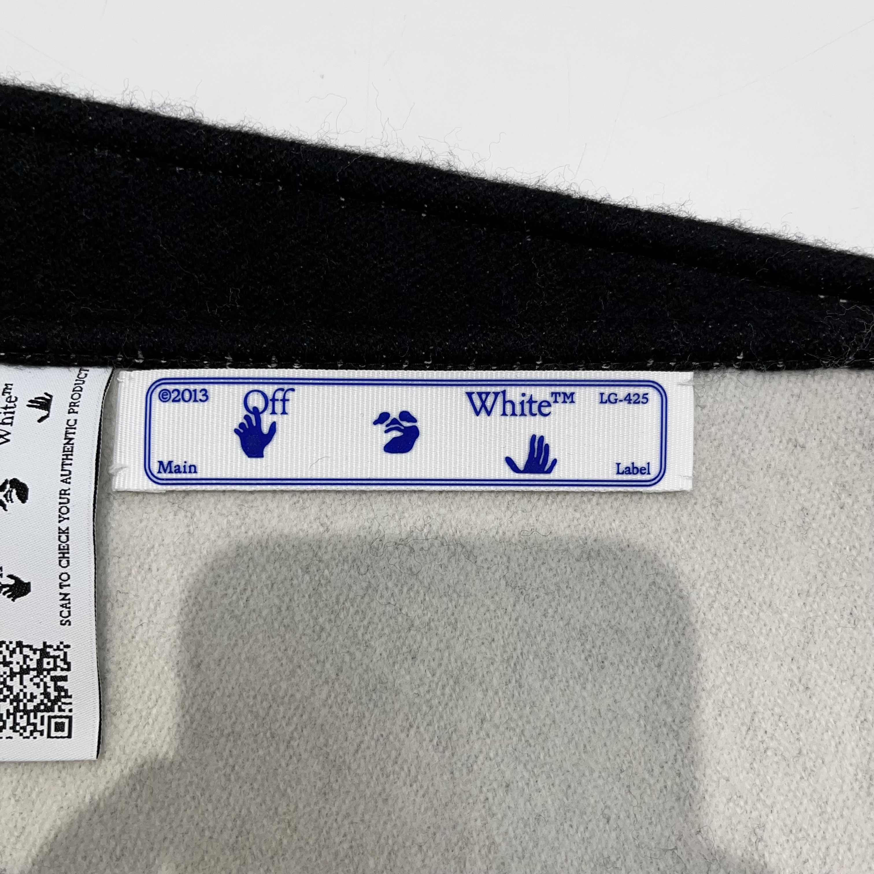 Off-White Off-White Logo Print Knitted Scarf Black Size ONE SIZE - 9 Thumbnail