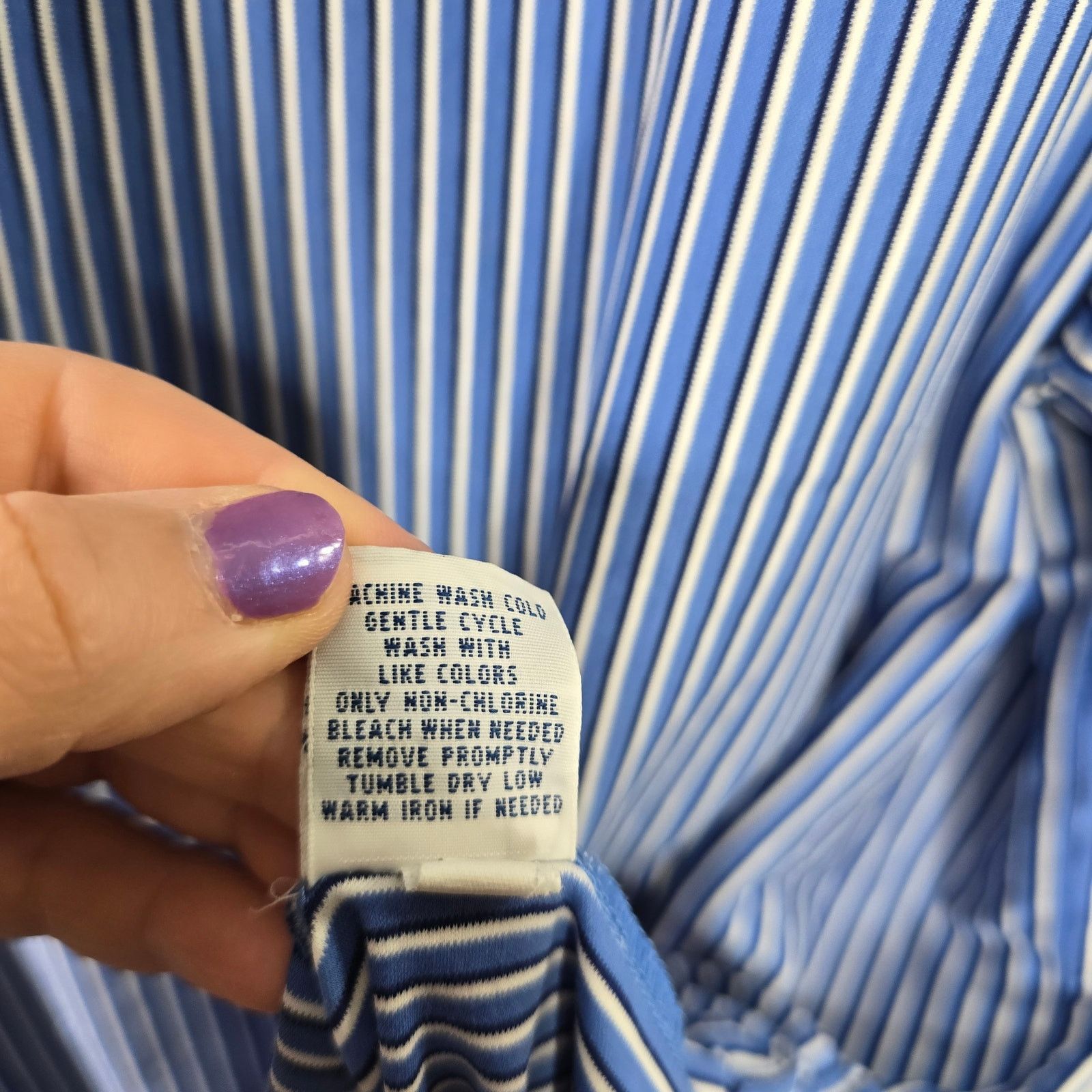 Polo Ralph Lauren Men's Polo Ralph Lauren Blue White Vertical Stripe Polo XXL Size US XXL / EU 58 / 5 - 6 Thumbnail