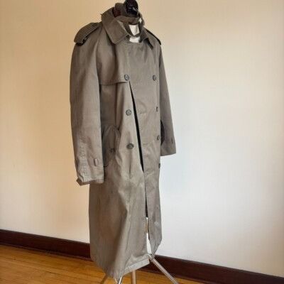 Other Vintage Trench Coat Classic Double Breasted Belted Long Rain Size S / US 4 / IT 40 - 8 Thumbnail