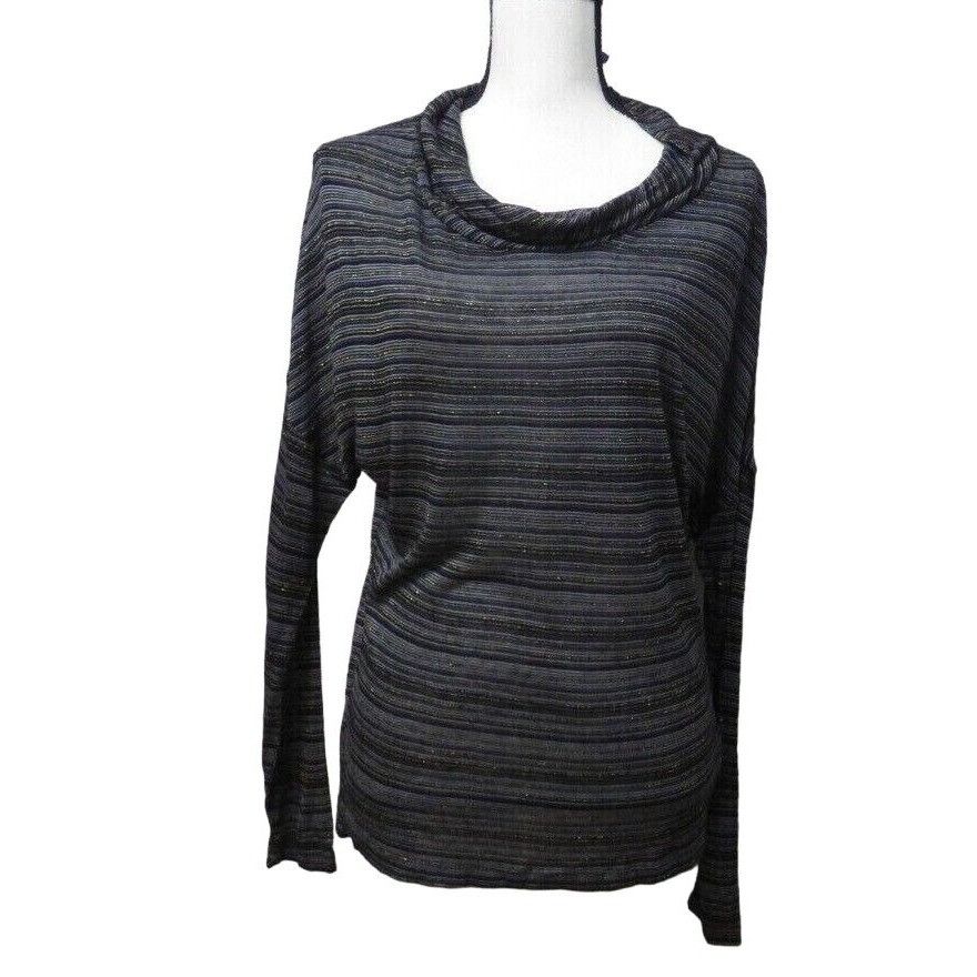 Other Seven7 Women’s Metallic Stripe, Cowl Neck, Dolman Sleeve Top Size M / US 6-8 / IT 42-44 - 12 Thumbnail