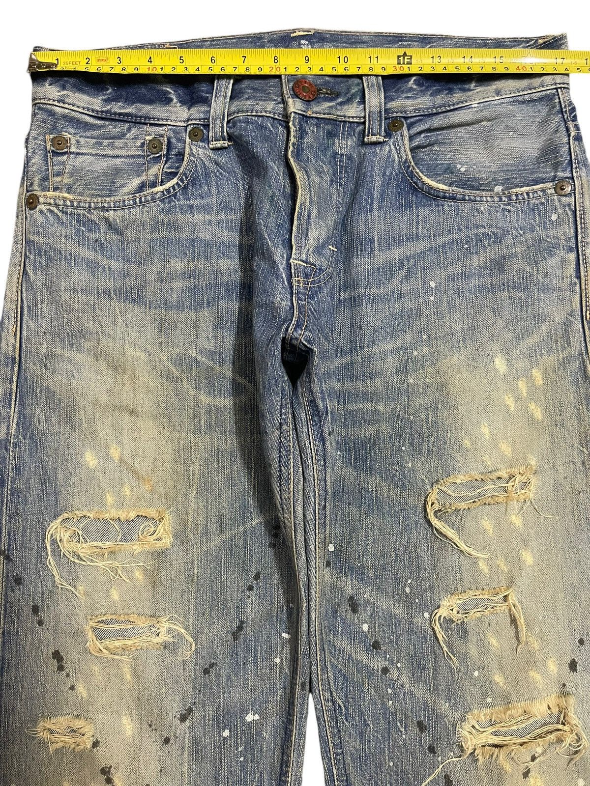 Edwin Vintage Japan Edwin 503 Mud Wash Paint Splatter Loose Jeans Size US 34 / EU 50 - 12 Thumbnail