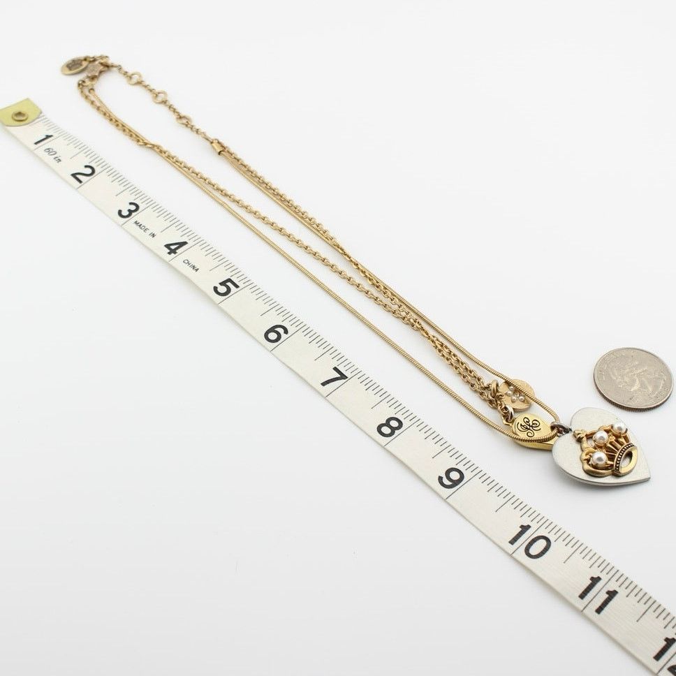 Juicy Couture Juicy Couture Multi Chain Heart Charm Necklace Gold Tone Size ONE SIZE - 7 Thumbnail