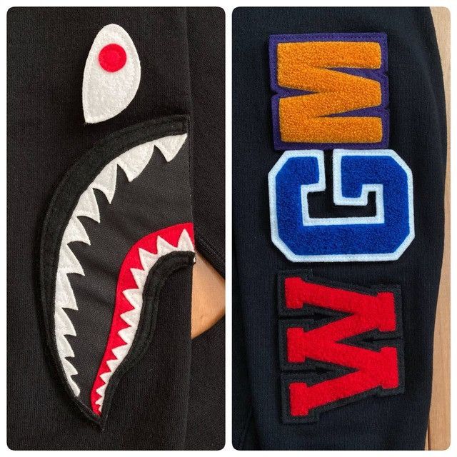 Bape BAPE Detachable Shark Full Zip Hoodie Black x 1st Camo Green Size US S / EU 44-46 / 1 - 6 Thumbnail