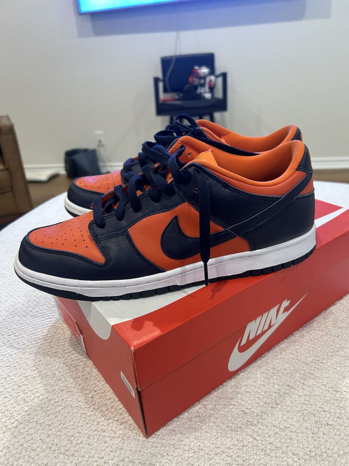 Nike Nike dunk low University Orange Maroon Size US 11.5 / EU 44-45 - 4 Thumbnail
