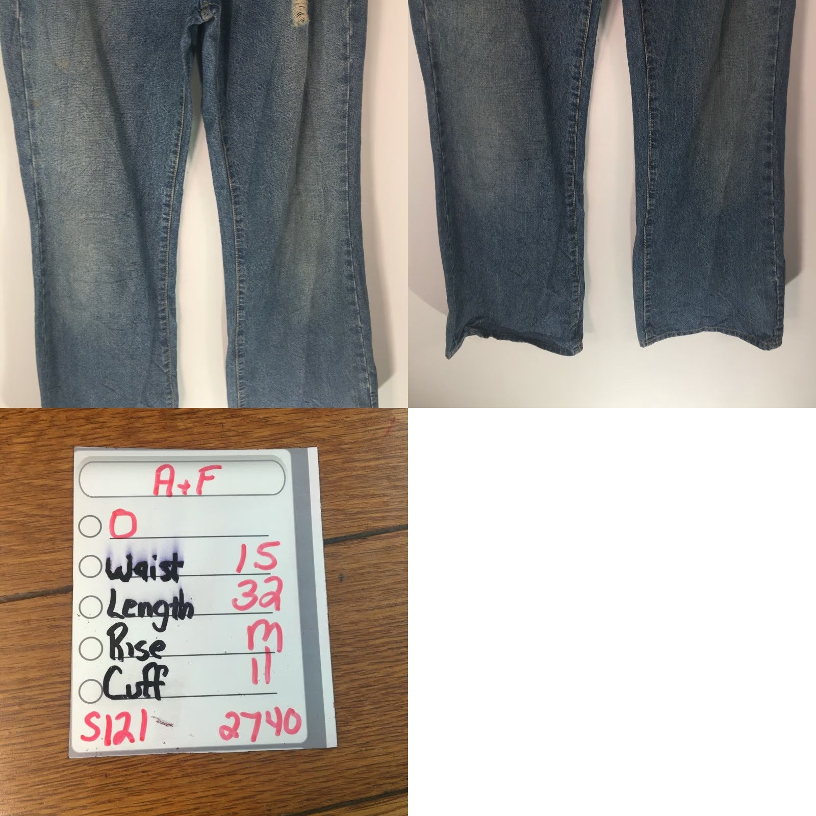 Abercrombie & Fitch Abercrombie & Fitch Womens Jeans Casual Flat Front Straight Blue Denim Size 0 R Pant Size 25" / US 0 / IT 36 - 8 Thumbnail
