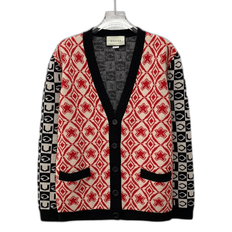 Gucci Gucci Color Block Pattern Wool Cardigan Size US S / EU 44-46 / 1 - 1 Thumbnail