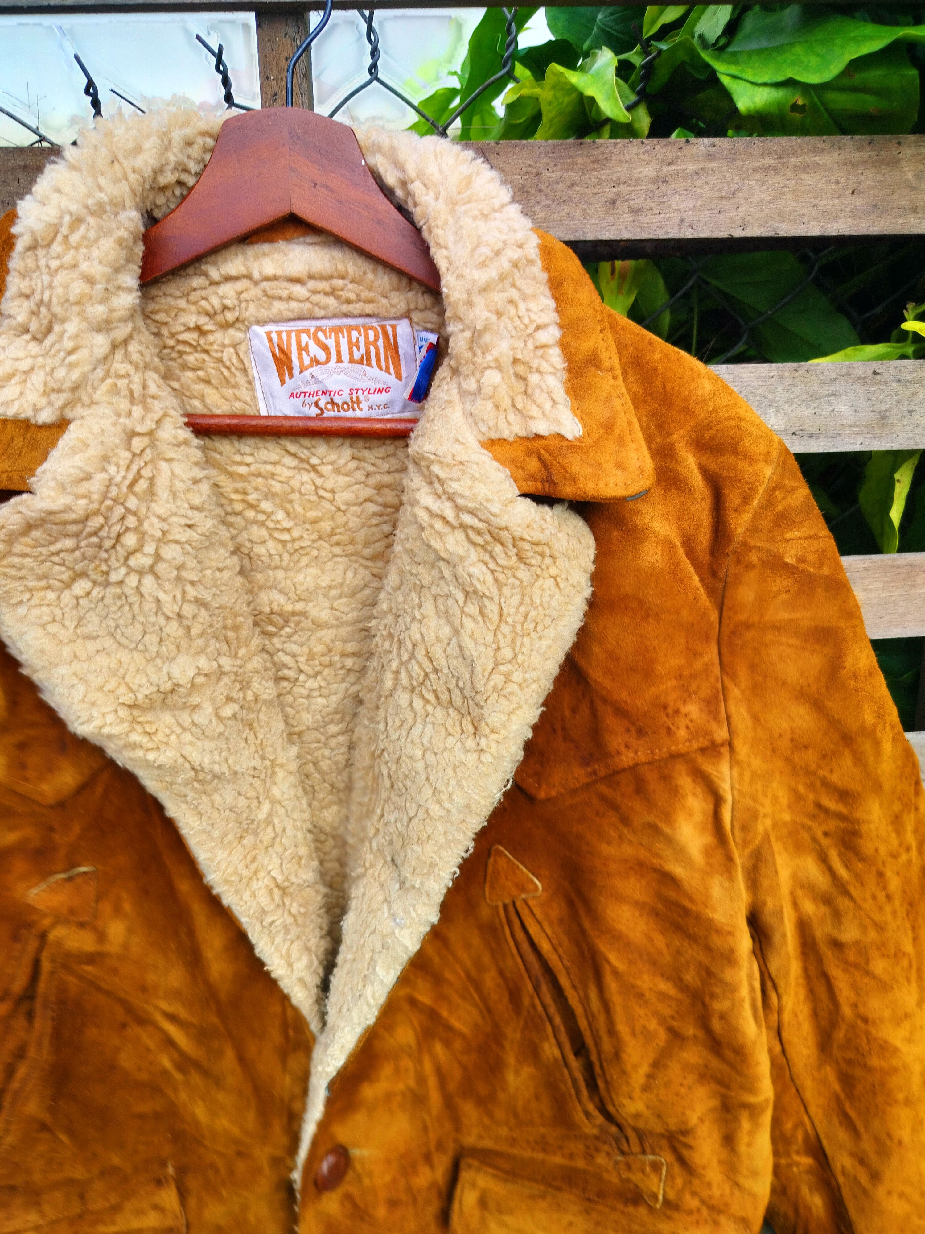Schott SCHOTT WESTERN SHERPA LEATHER JACKET Size US L / EU 52-54 / 3 - 4 Thumbnail