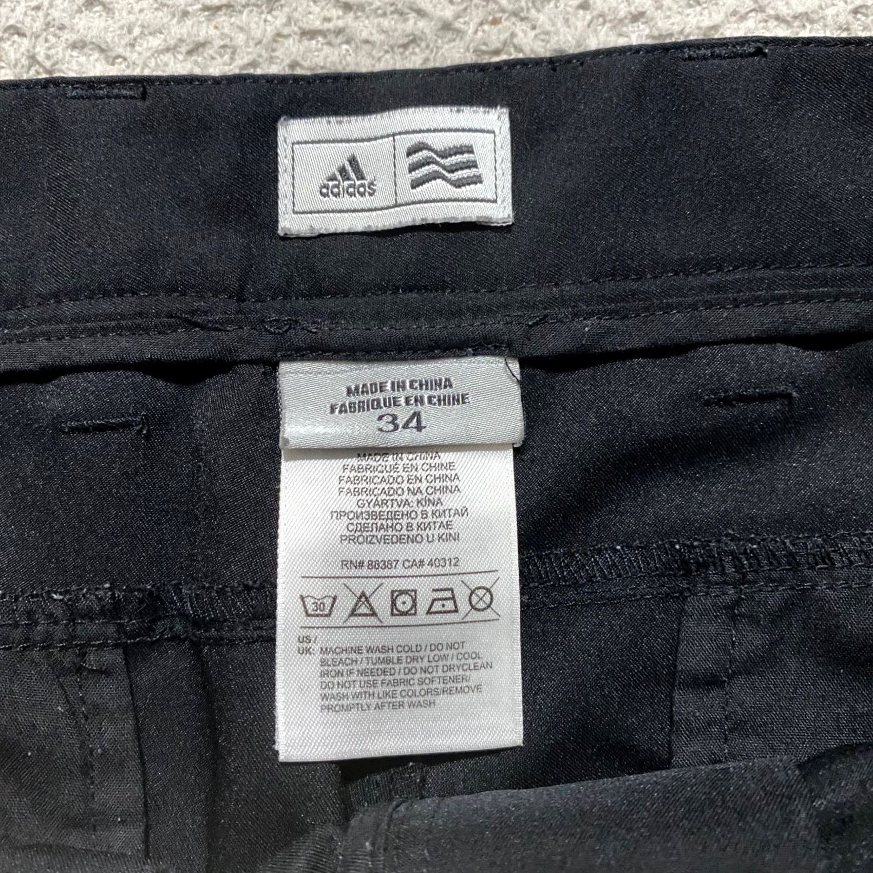 Adidas Adidas Shorts Flat Front Black 34 Regular Men's Elastic Wide Inseam 11" Chino Outdoor Sports Pocketed Size US 34 / EU 50 - 3 Thumbnail
