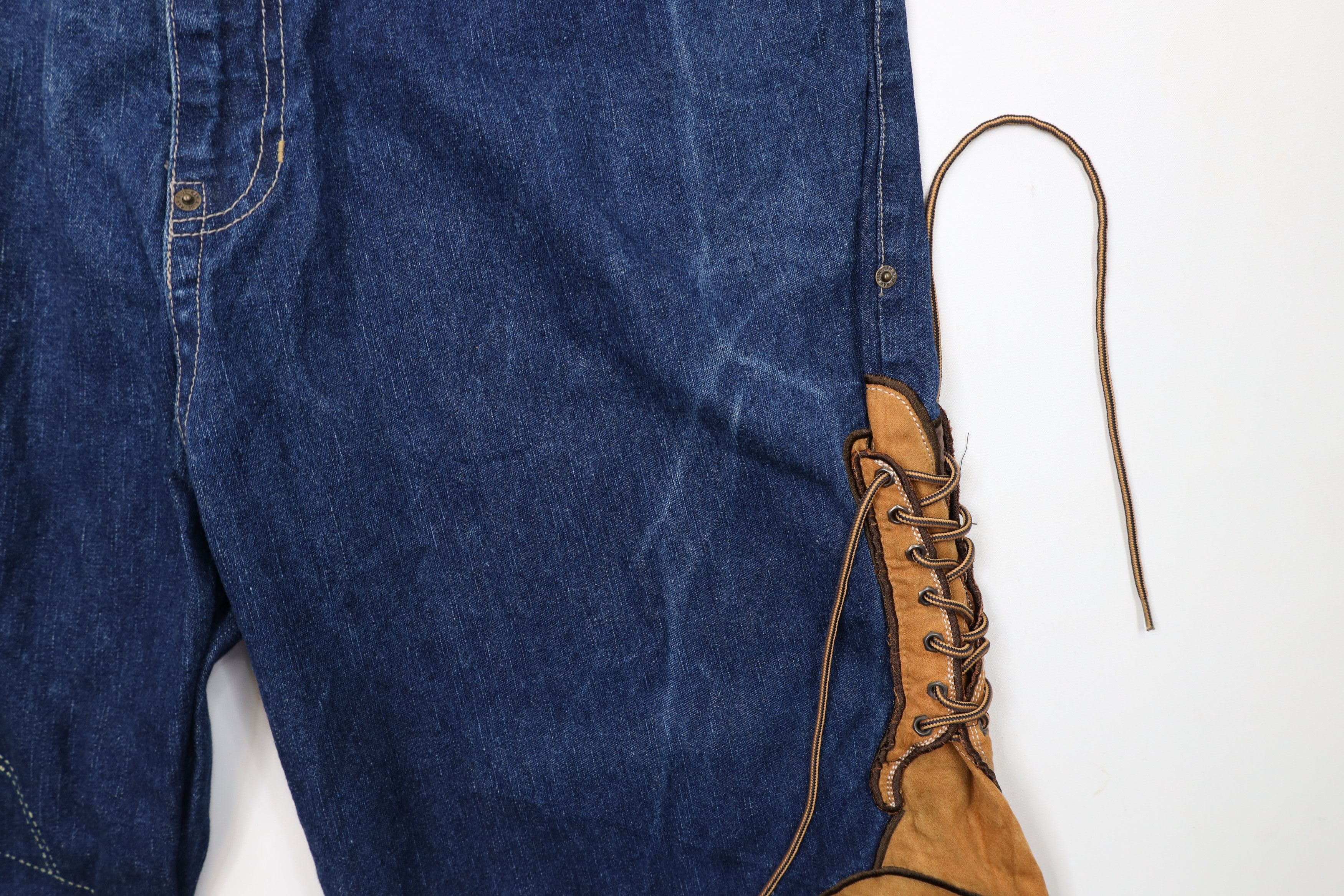 Vintage Vintage 90s Y2K Streetwear Wide Leg Boot Denim Jeans Blue Size US 42 / EU 58 - 7 Thumbnail