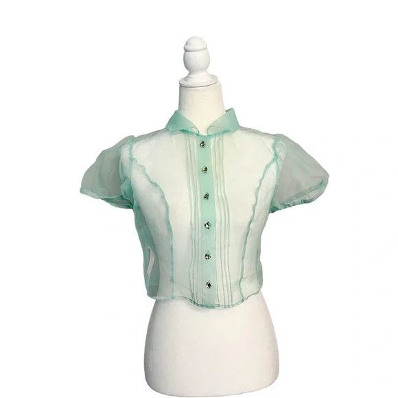 Dolls Kill Two Sugar Thrillz Tops Sheer Blouse Puff Sweater Dollskill Size S / US 4 / IT 40 - 3 Thumbnail