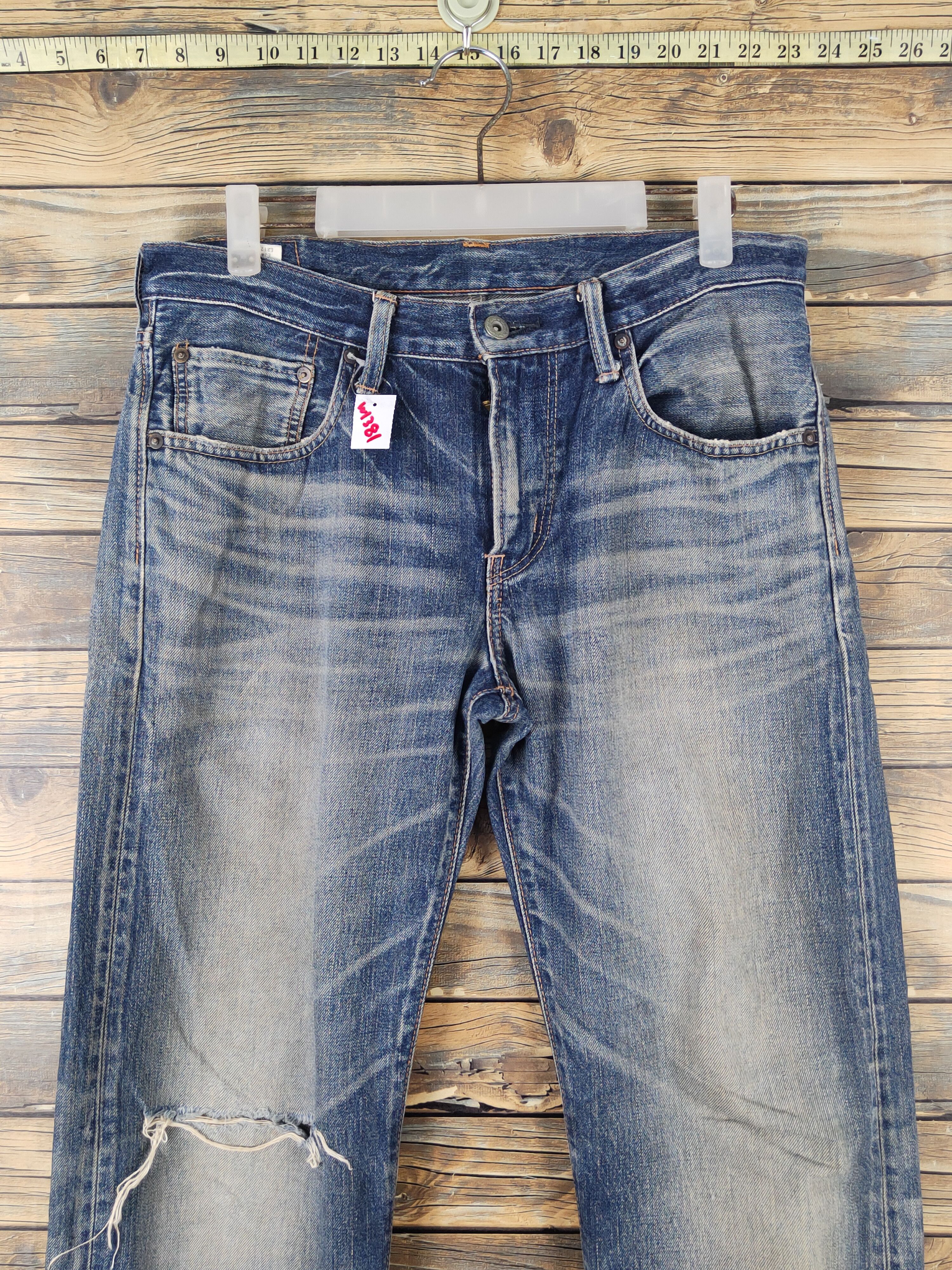 Edwin Edwin Blue Distressed Ripped denim Jeans #W1381 Size US 31 - 2 Thumbnail