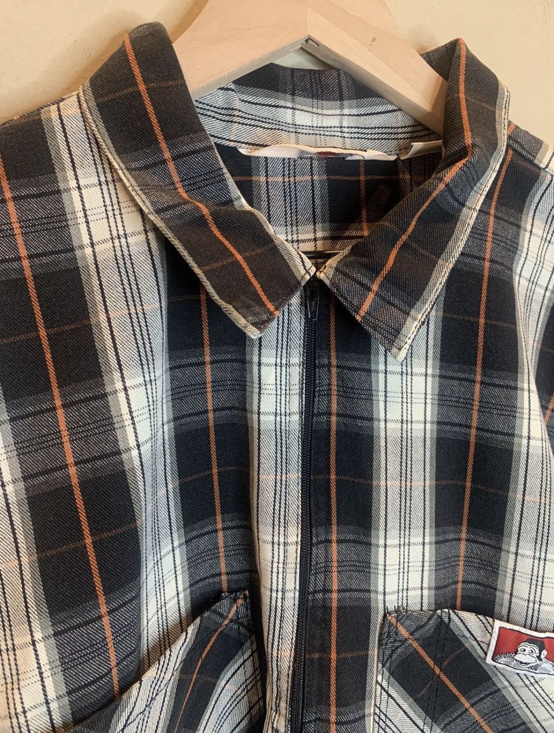 Ben Davis *RARE* Vintage Ben Davis Seersucker USA Made Zip Plaid Shirt Size US XXL / EU 58 / 5 - 4 Thumbnail