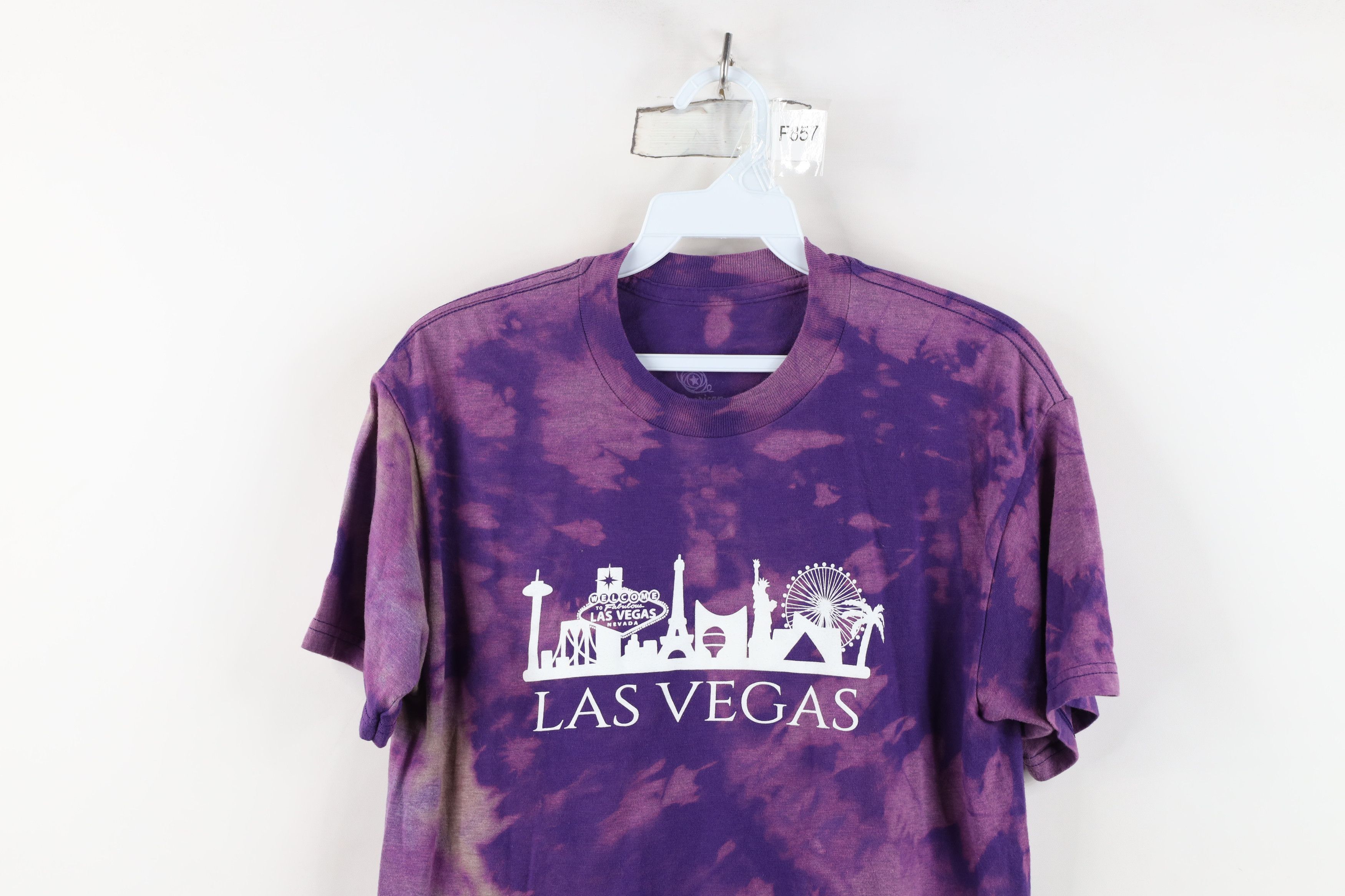 Vintage Streetwear Acid Wash Las Vegas Short Sleeve T-Shirt Purple Size S / US 4 / IT 40 - 2 Thumbnail