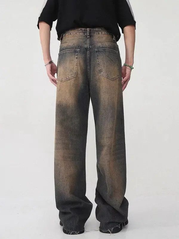 Japanese Brand Vintage Distressed Straight High Street Wide-Leg Jeans Size US 32 / EU 48 - 2 Thumbnail
