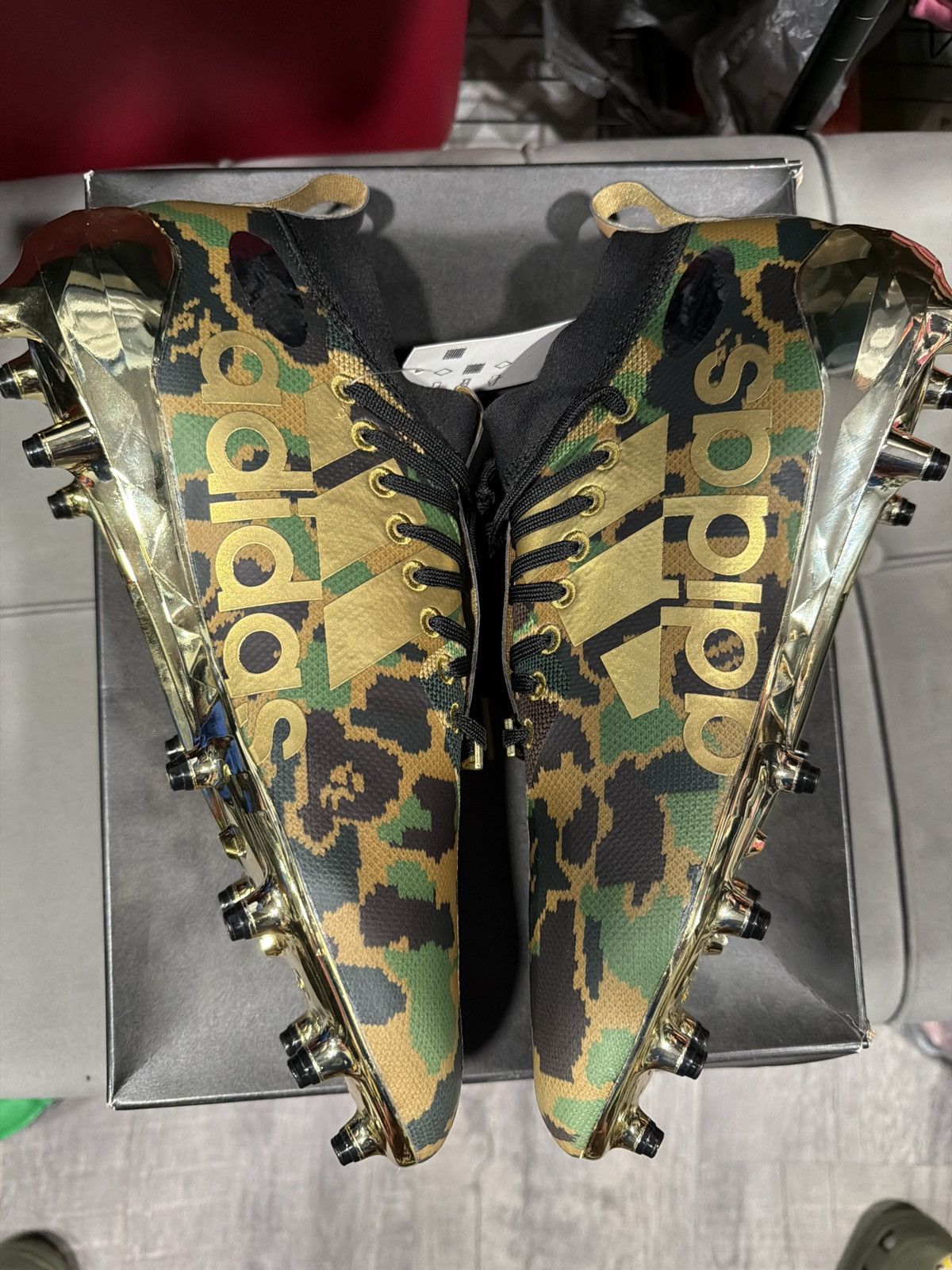 Adidas × Bape Adizero bape cleats Size US 9.5 / EU 42-43 - 4 Thumbnail