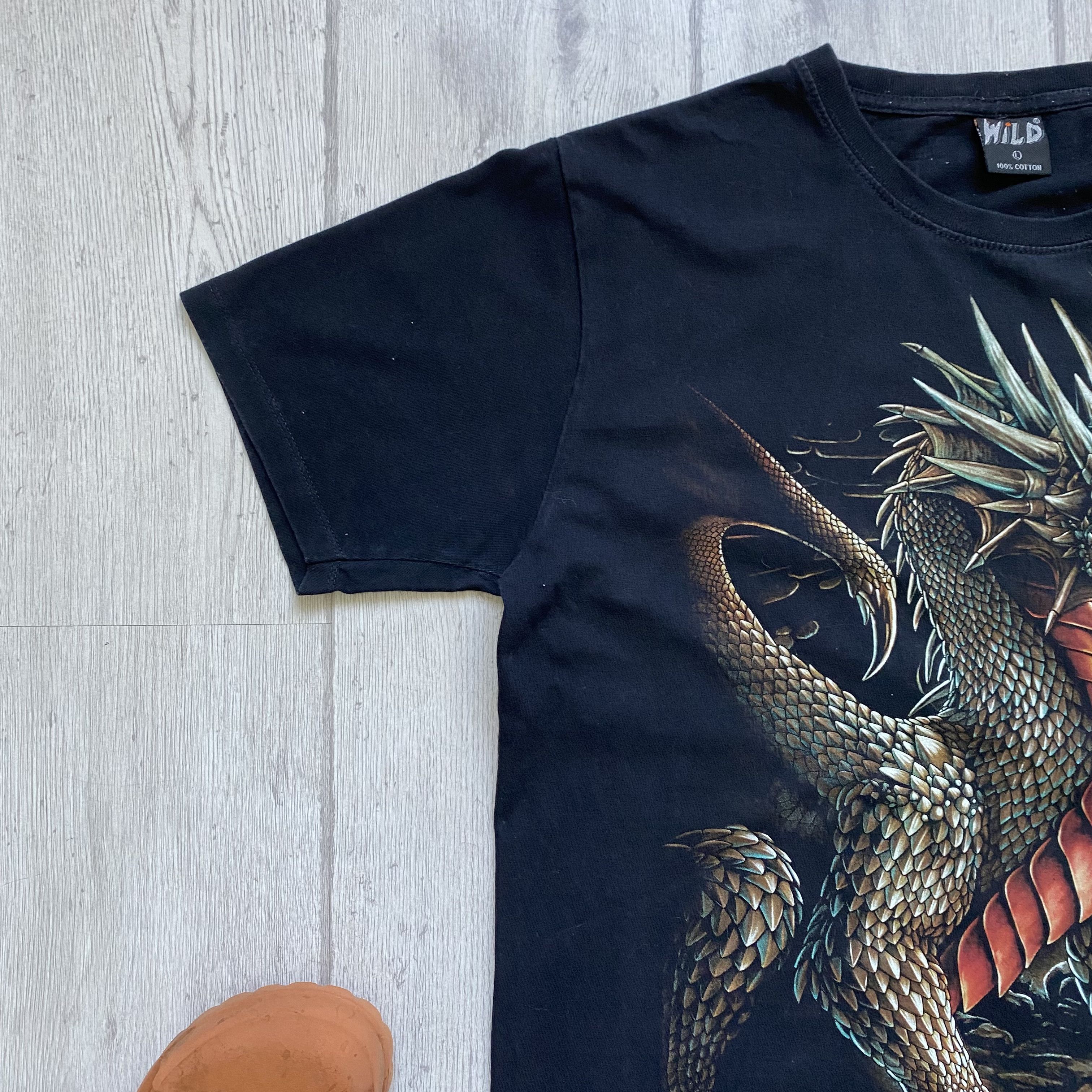 Japanese Brand Vintage Japan Dragon tee Renesanse Fosfor Print Size US M / EU 48-50 / 2 - 6 Thumbnail