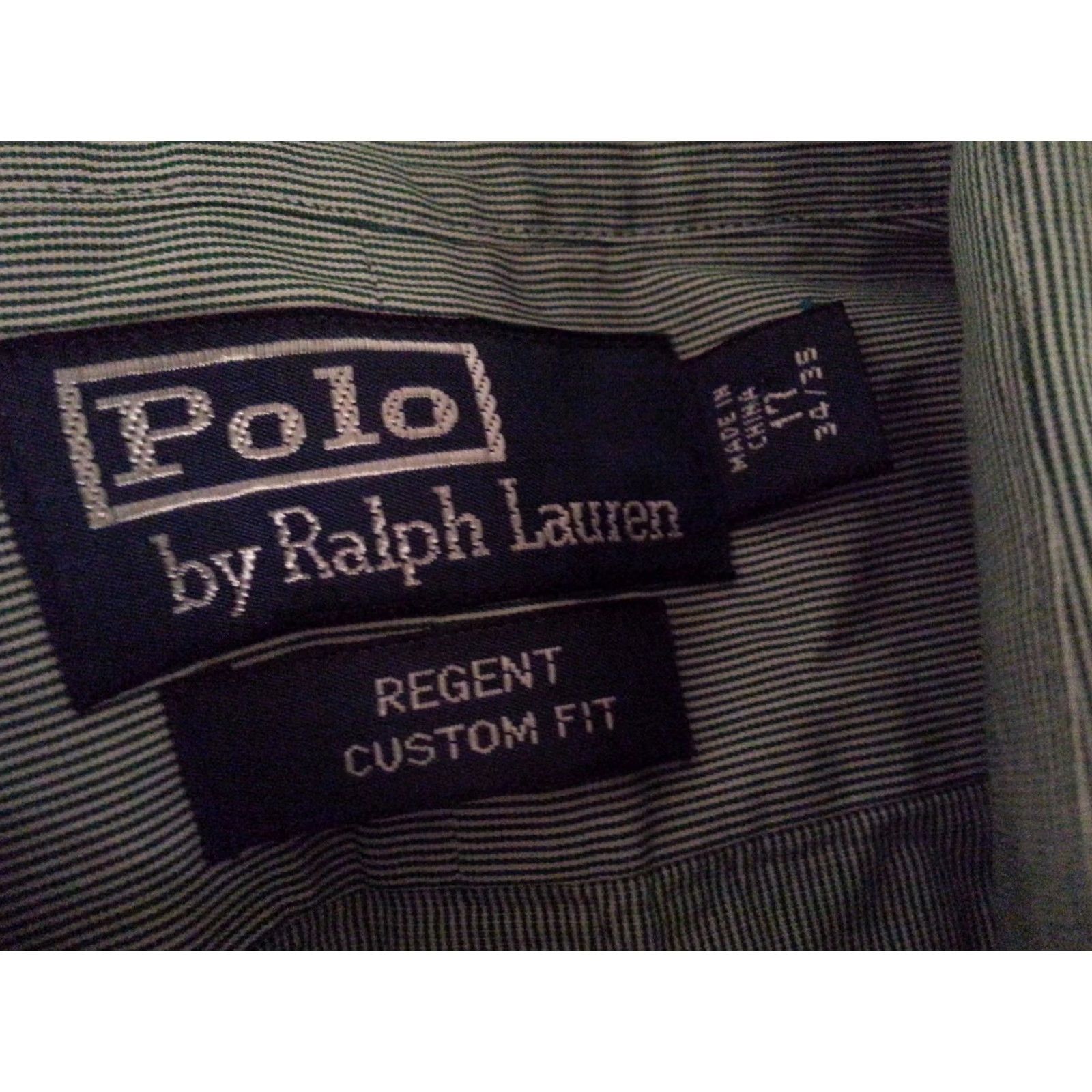 Polo Ralph Lauren Polo Ralph Lauren Dress Shirt Mens Slim Green Cotton Long Button 17 34 35 Size 46R - 4 Thumbnail