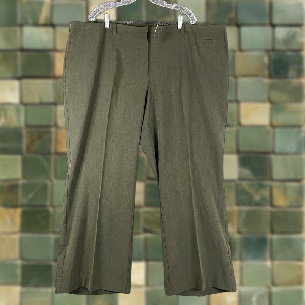 Avenue NEW Avenue Dress Pants Women 26 Green Stretch Size 26" / US 2 / IT 38 - 1 Thumbnail