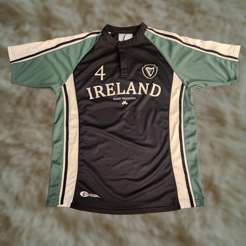 Vintage Croker Ireland Rugby Jersey Shirt Mens XL Green Black Irish Jersey Size US XL / EU 56 / 4 - 1 Thumbnail