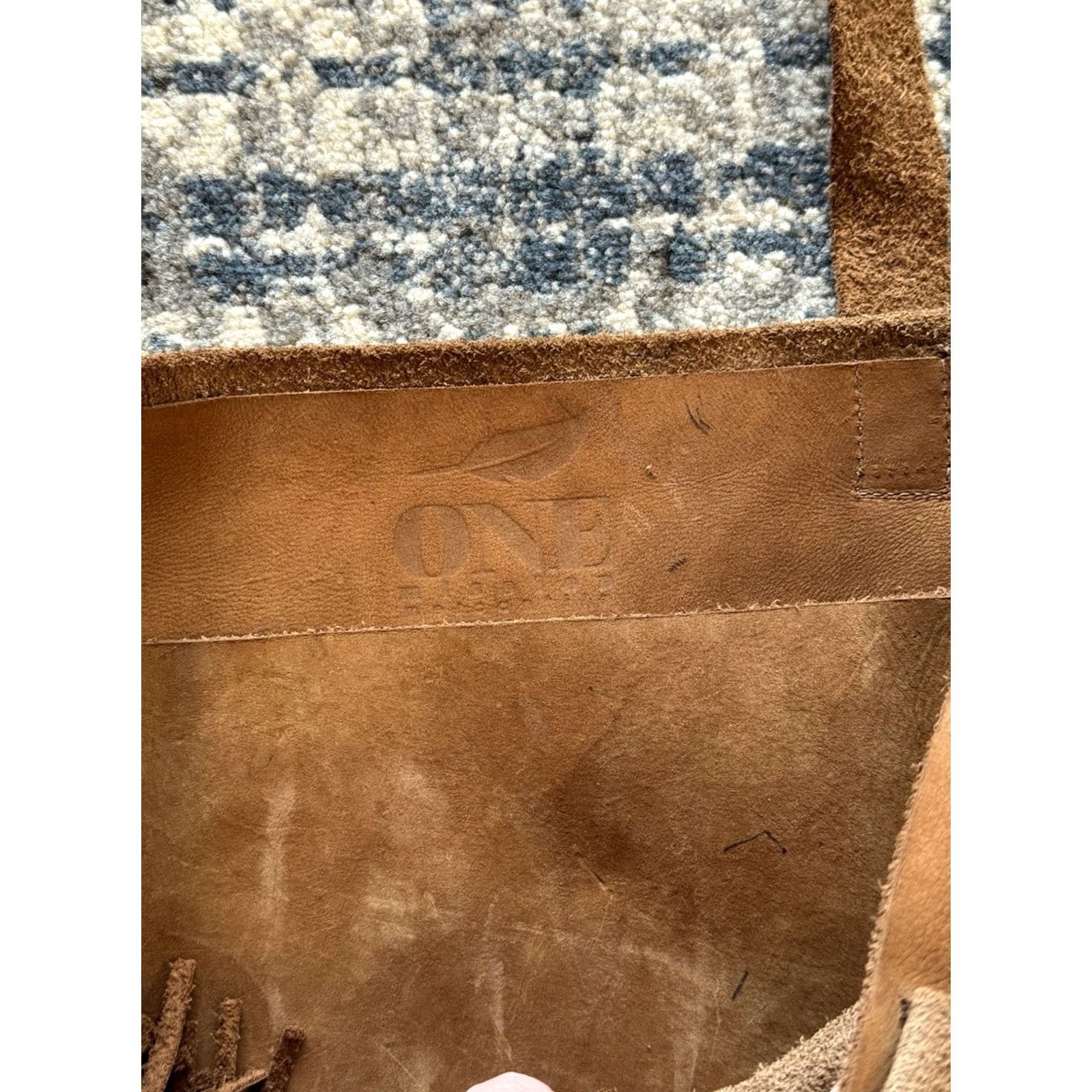 Vintage One Mission Mercantile Tote Bag Brown Nubuck Leather Yasmina Large Woman Womens Bag Square 16x14x5 Casual Designer Size ONE SIZE - 6 Thumbnail