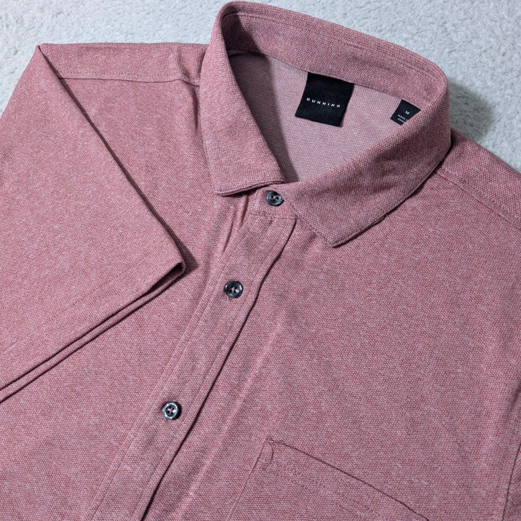 Pinko Dunning Button-Up Shirt Mens M Pink Short Sleeve Golf Pique Pocket Shirt Size US M / EU 48-50 / 2 - 2 Thumbnail