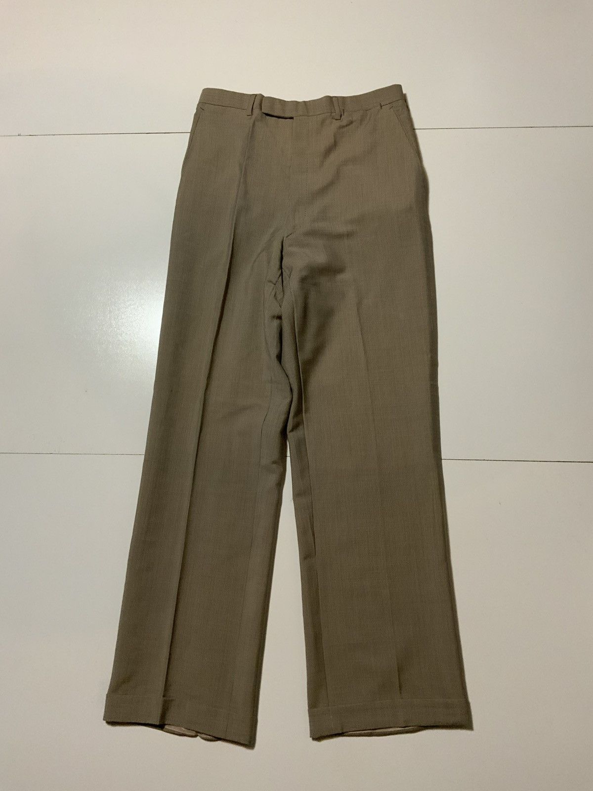 Vintage Vintage 50s 60s Gabardine Striped Talon Zipper Cuffed Pants Size US 31 - 1 Thumbnail