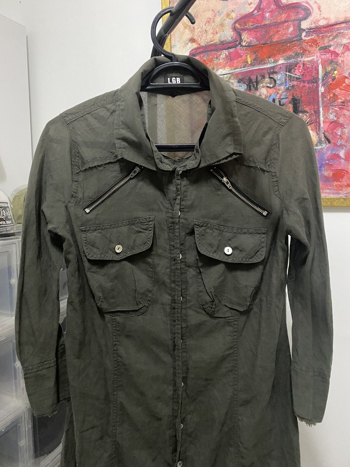 Le Grande Bleu (L.G.B.) 2000s Le Grande Bleu G/Dress Griffin Gothic Punk Shirt Size XS / US 0-2 / IT 36-38 - 3 Thumbnail