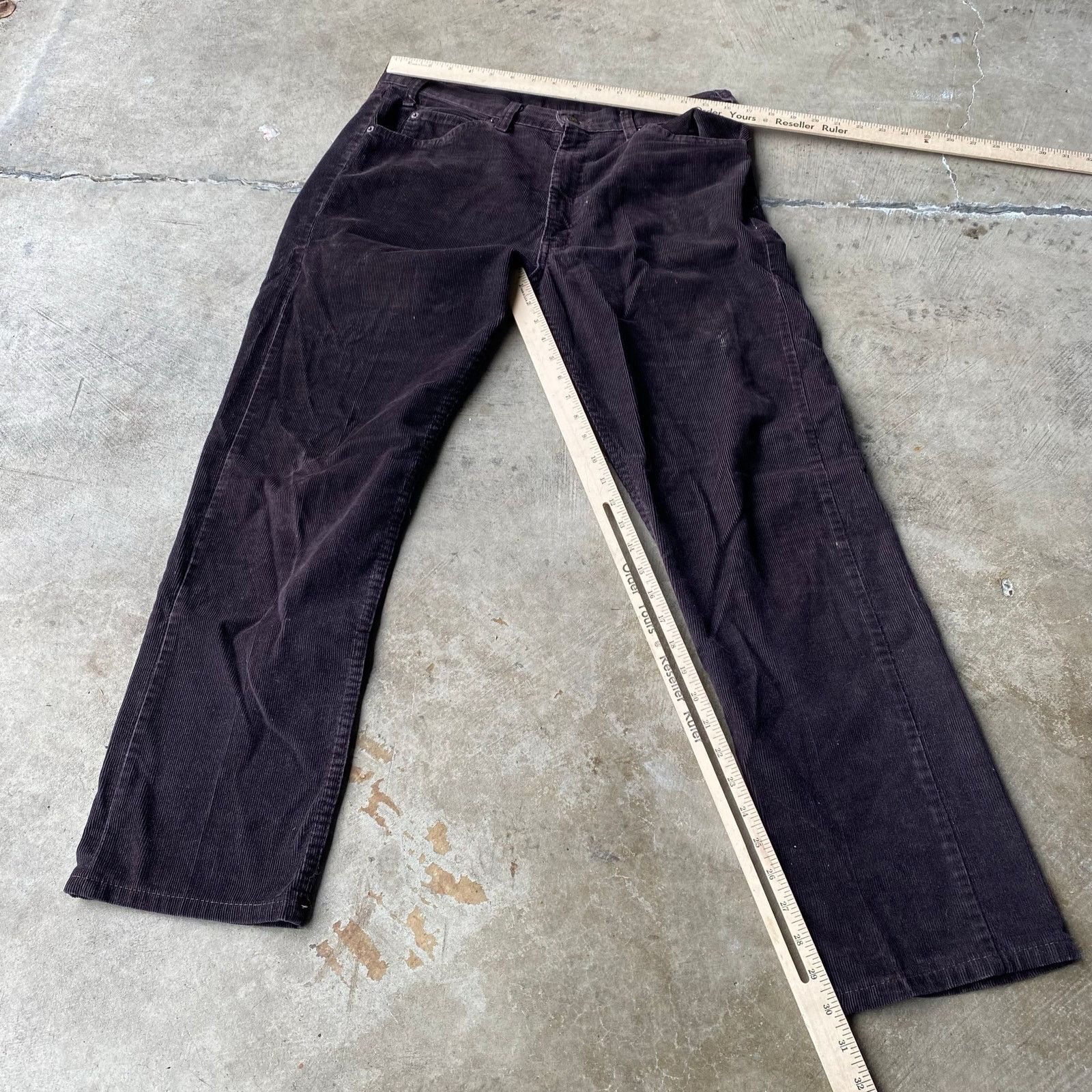 Vintage VINTAGE BROWN LEVIS WHITE TAB CORDUROY PANTS 70S 33X30 Size US 33 - 6 Thumbnail