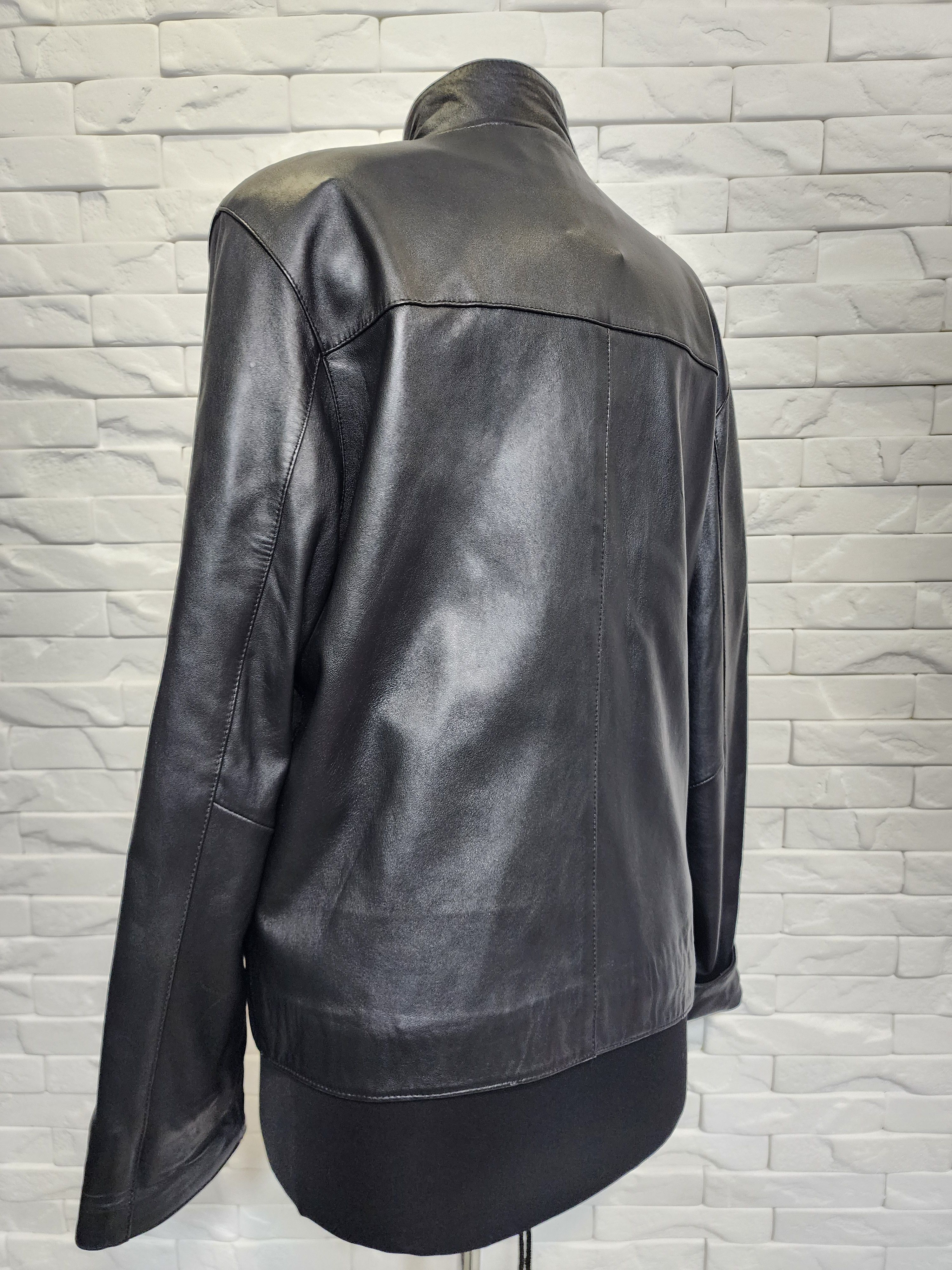 Genuine Leather Black Genuine Leather Jacket: Men's Zippered Style Size US L / EU 52-54 / 3 - 6 Thumbnail