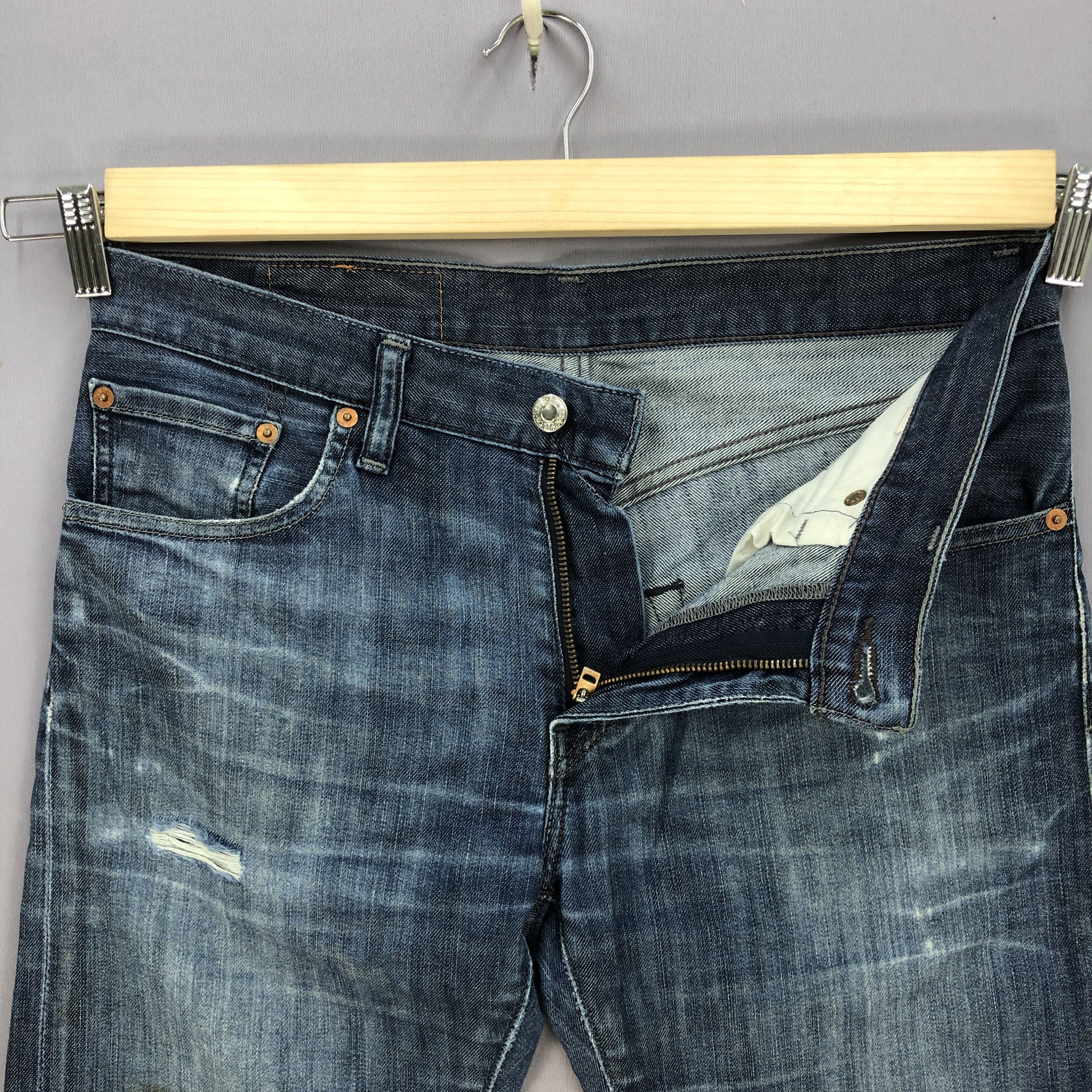 Levi's × Vintage Vintage Levis 511 Jeans Distressed Slim Skinny Tapered Denim Size US 32 / EU 48 - 6 Thumbnail