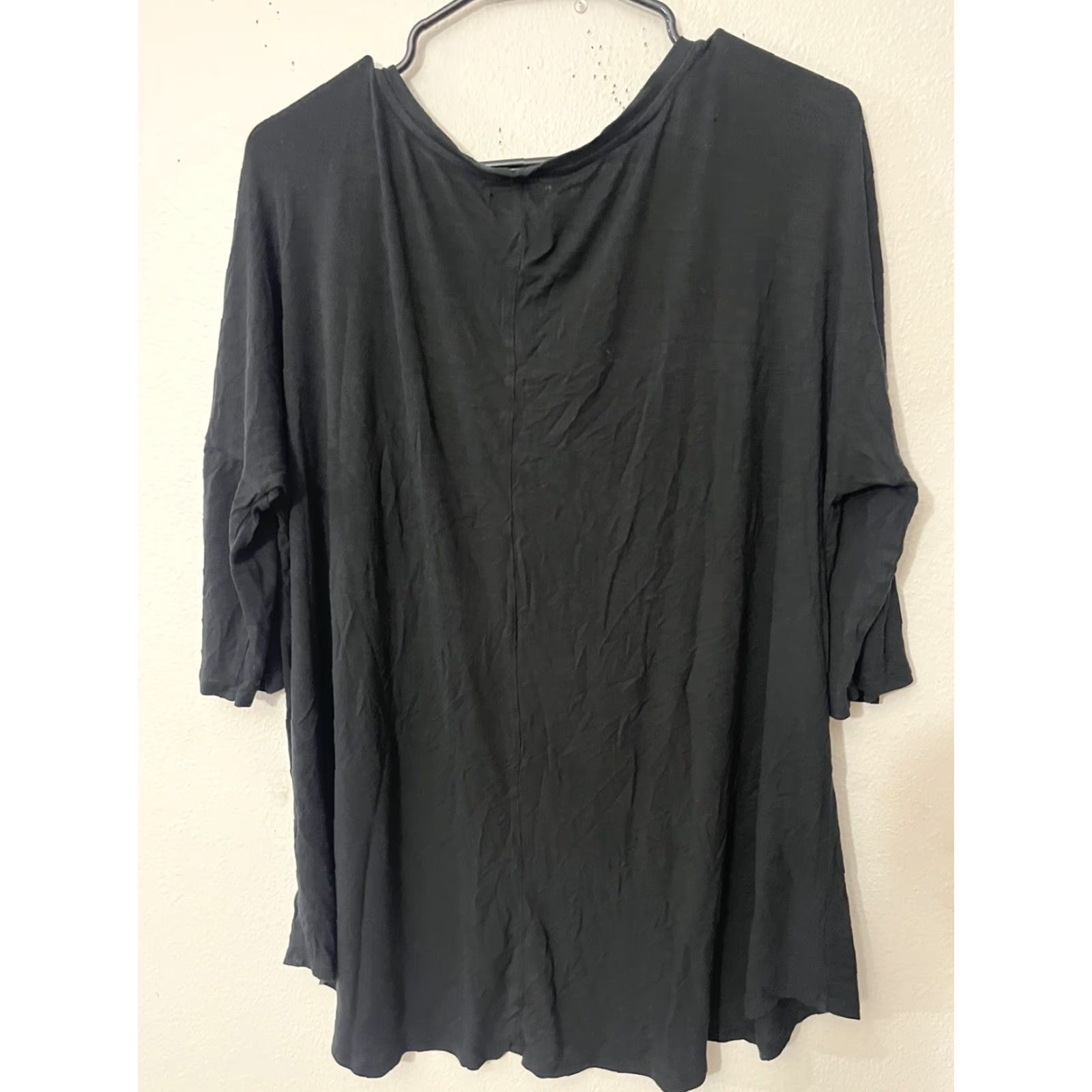 American Eagle Outfitters VINTAGE AMERICAN EAGLE Shirt Womens L Black V-Neck Pullover 1/2 Sleeve Size L / US 10 / IT 46 - 3 Thumbnail