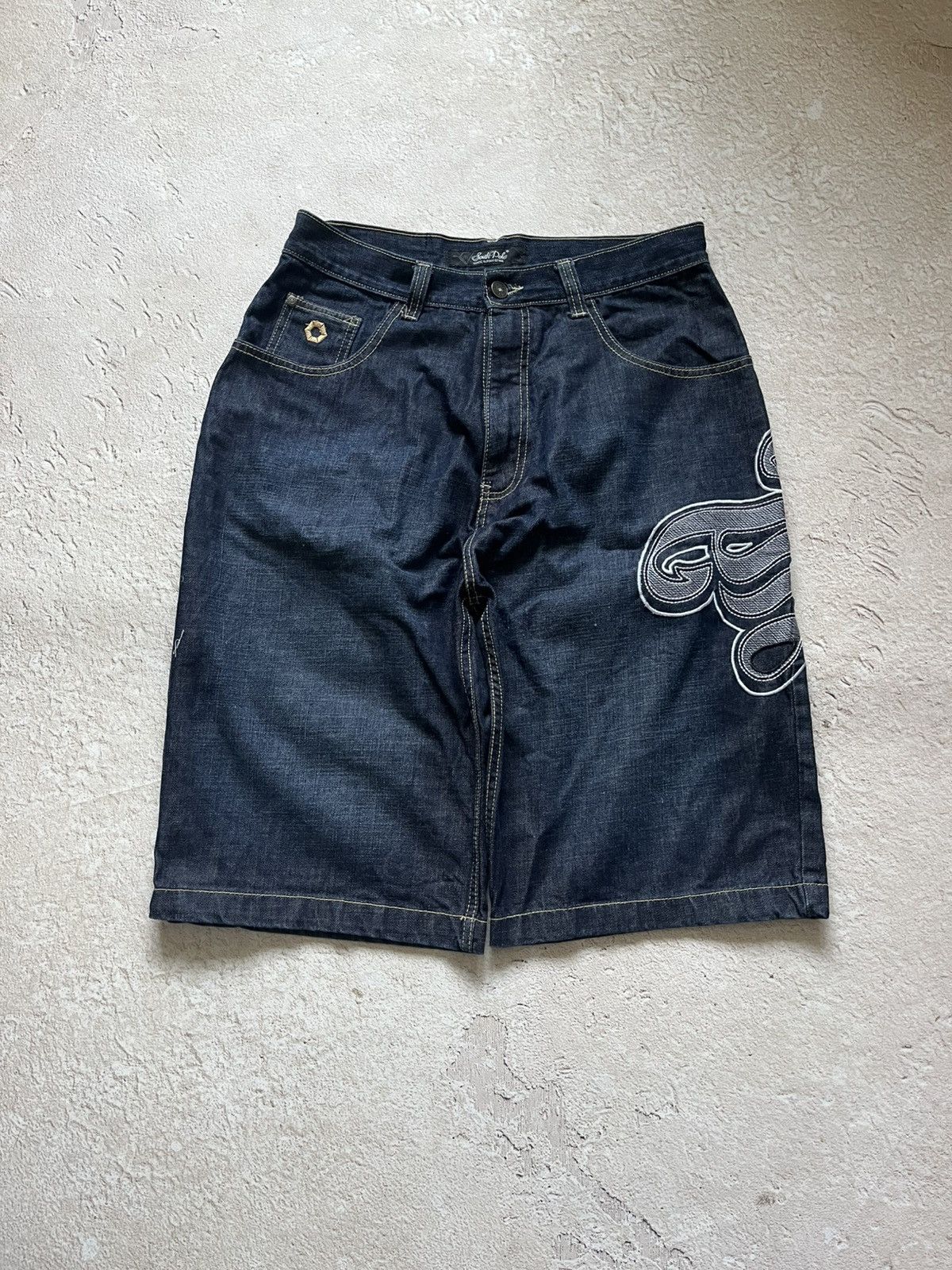 Southpole VTG y2k baggy jeans shorts jorts 90 southpole carpenter Y2K Size US 34 / EU 50 - 3 Thumbnail