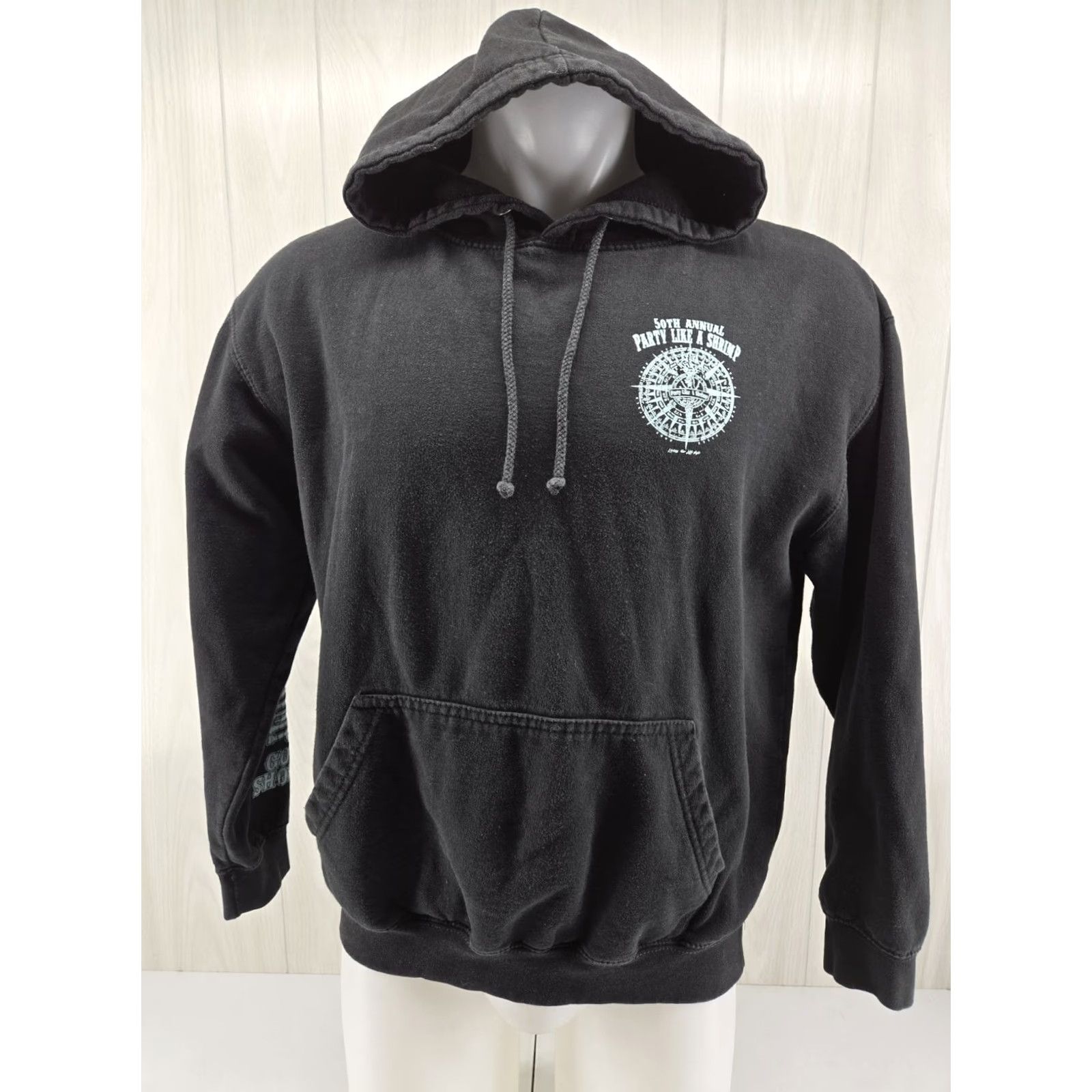 Shrimps 50th Annual 2023 Party Like A Shrimp Hoodie Black Large Men Shirts Tshirt Graphic Print Long Sleeve Vintage No N/A Size US L / EU 52-54 / 3 - 3 Thumbnail