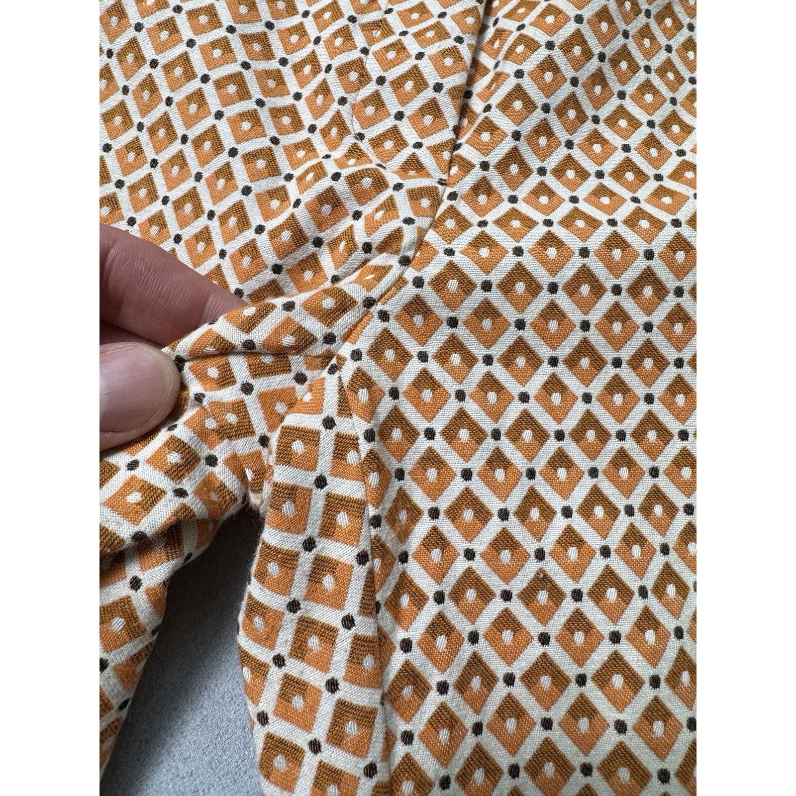 Weekend Max Mara WEEKEND MAX MARA Orange Patterned Papaya Trousers Size 26" / US 2 / IT 38 - 12 Thumbnail