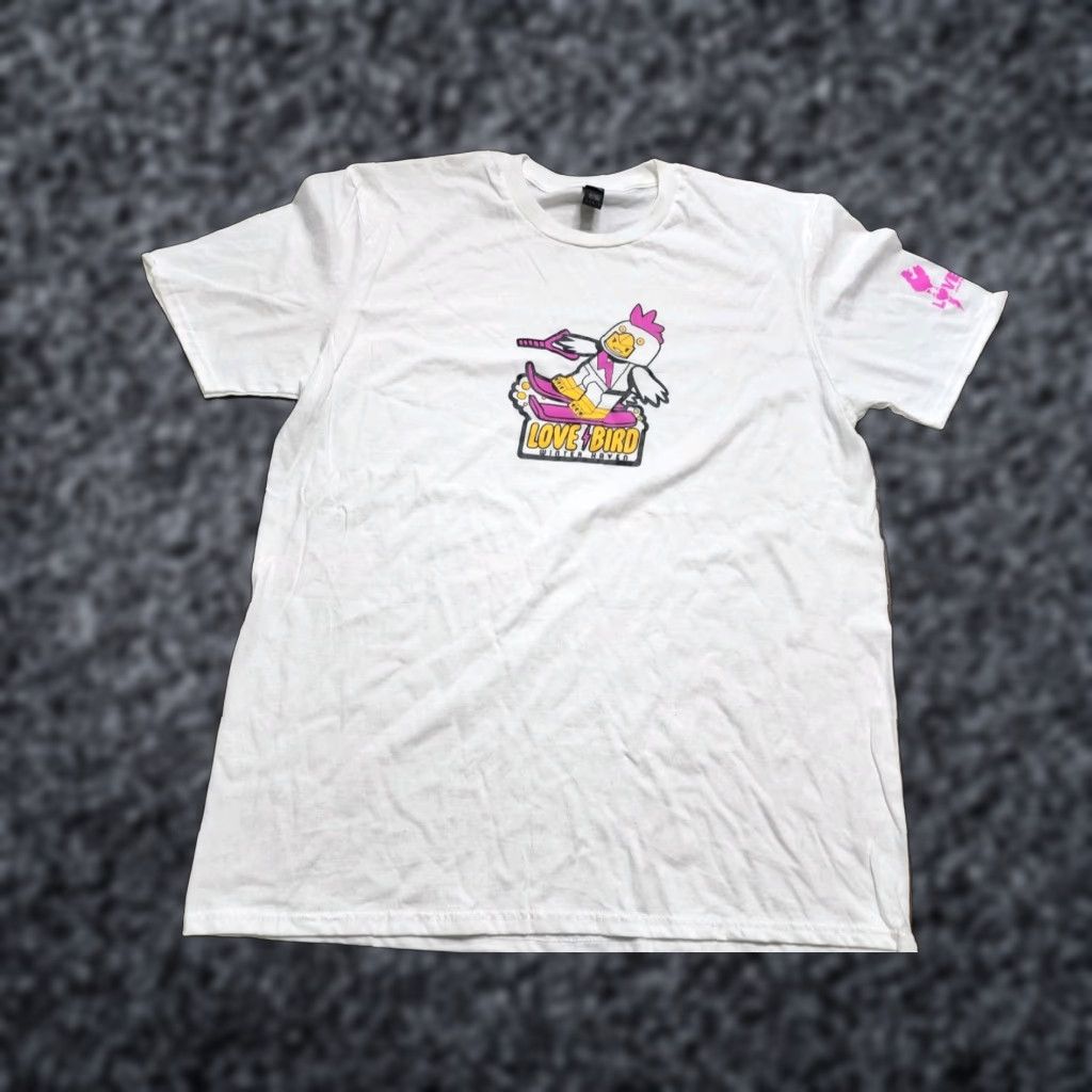 Anvil Anvil Graphic Print T Shirt Adult Large White Love Birds Mens Size US L / EU 52-54 / 3 - 1 Thumbnail