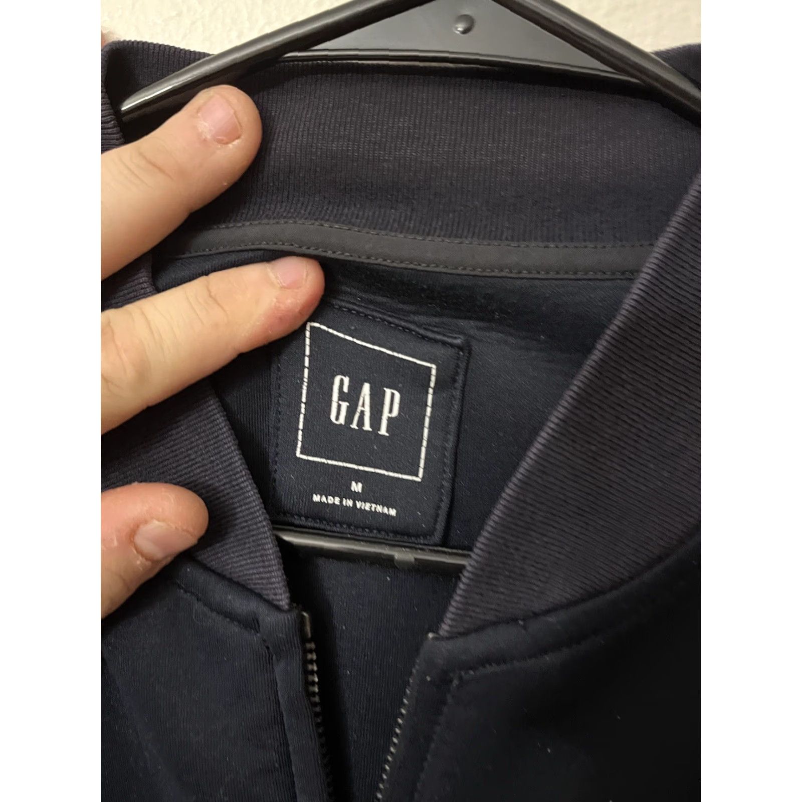 Gap VINTAGE Gap Men's Bomber Style Full Zip Sweater Jacket - Navy Blue, Medium, Casual, Workwear, Fall Winter Size US M / EU 48-50 / 2 - 3 Thumbnail
