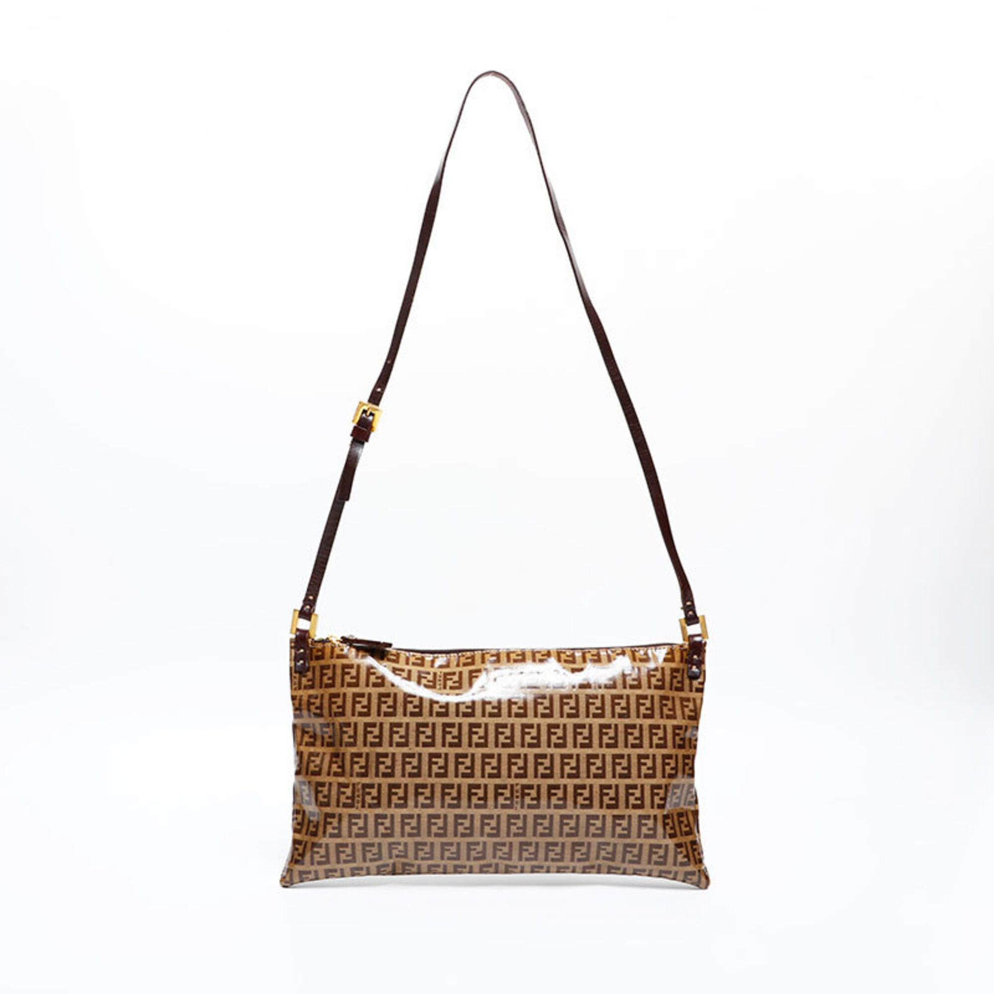 Fendi Fendi Zucchino Shoulder Bag, Brown Size ONE SIZE - 1 Thumbnail