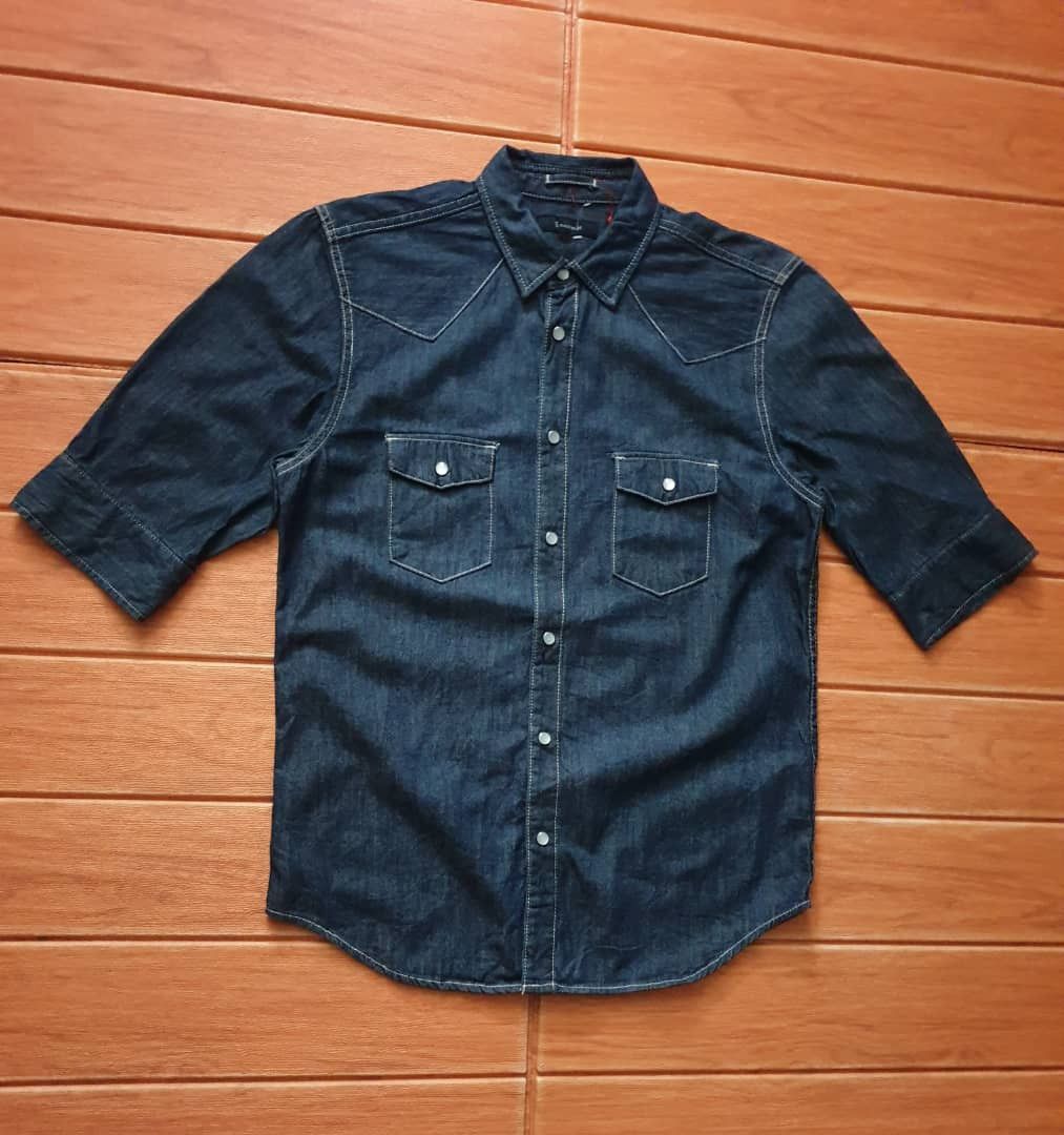 RAGEBLUE RAGEBLUE Japanese brand denim 3 Quater Western shirt Size US M / EU 48-50 / 2 - 5 Thumbnail