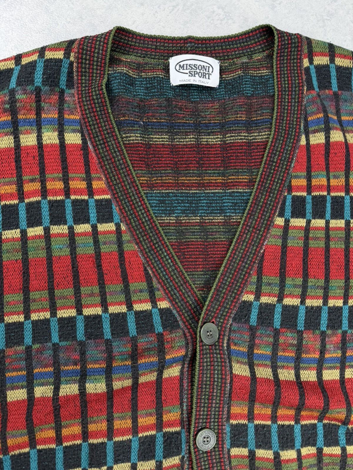Missoni Missoni Sport Vintage Wool Knit Cardigan Sweater Size US XXL / EU 58 / 5 - 6 Thumbnail