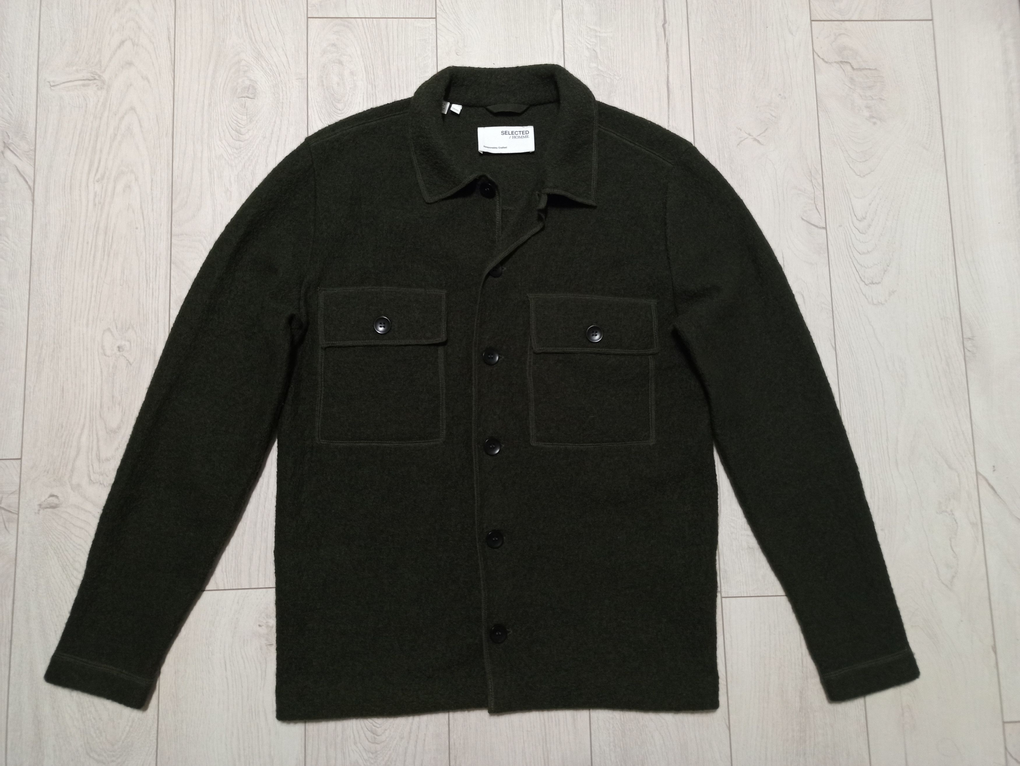 Selected Homme Selected Homme Men Wool Shirt Cardigan Size US M / EU 48-50 / 2 - 1 Thumbnail