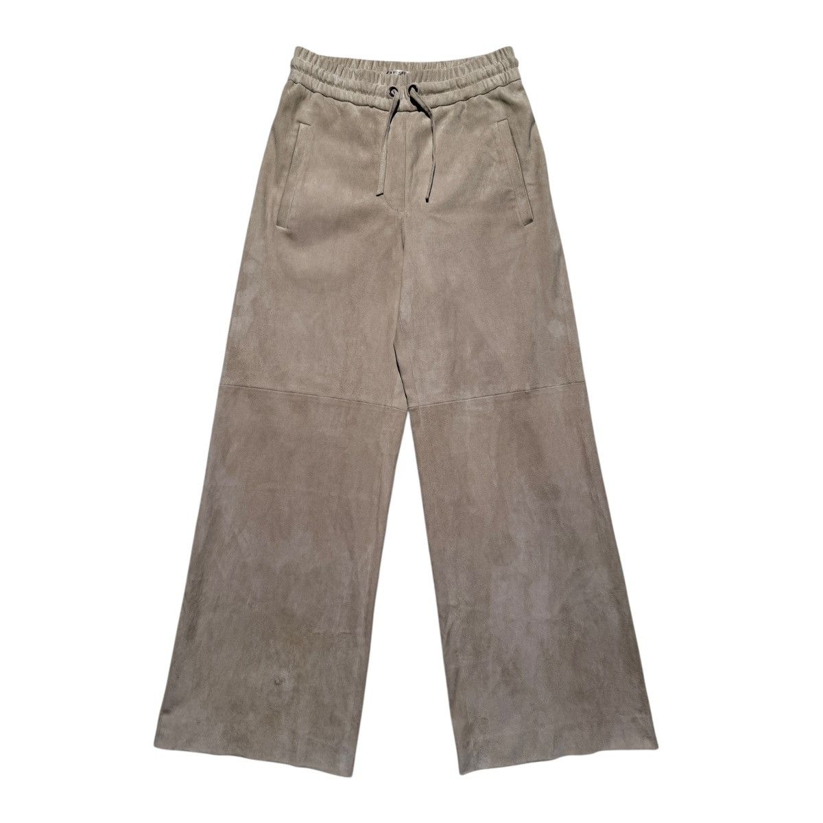$6700 suede leather adjustable waist pant