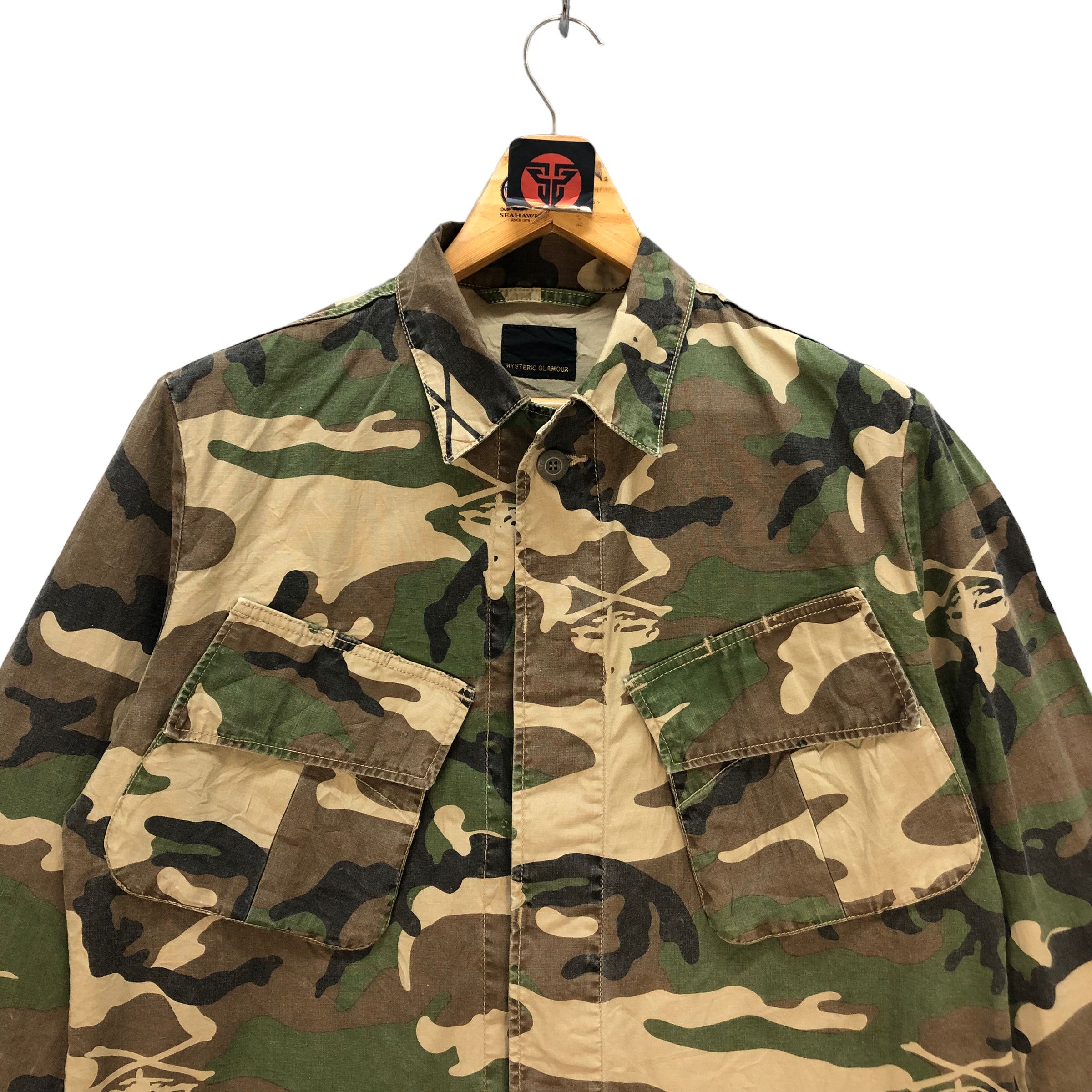 Hysteric Glamour HYSTERIC GLAMOUR BAG BIG LOGO CAMO FIELD JACKET #7340-130 Size US L / EU 52-54 / 3 - 2 Thumbnail