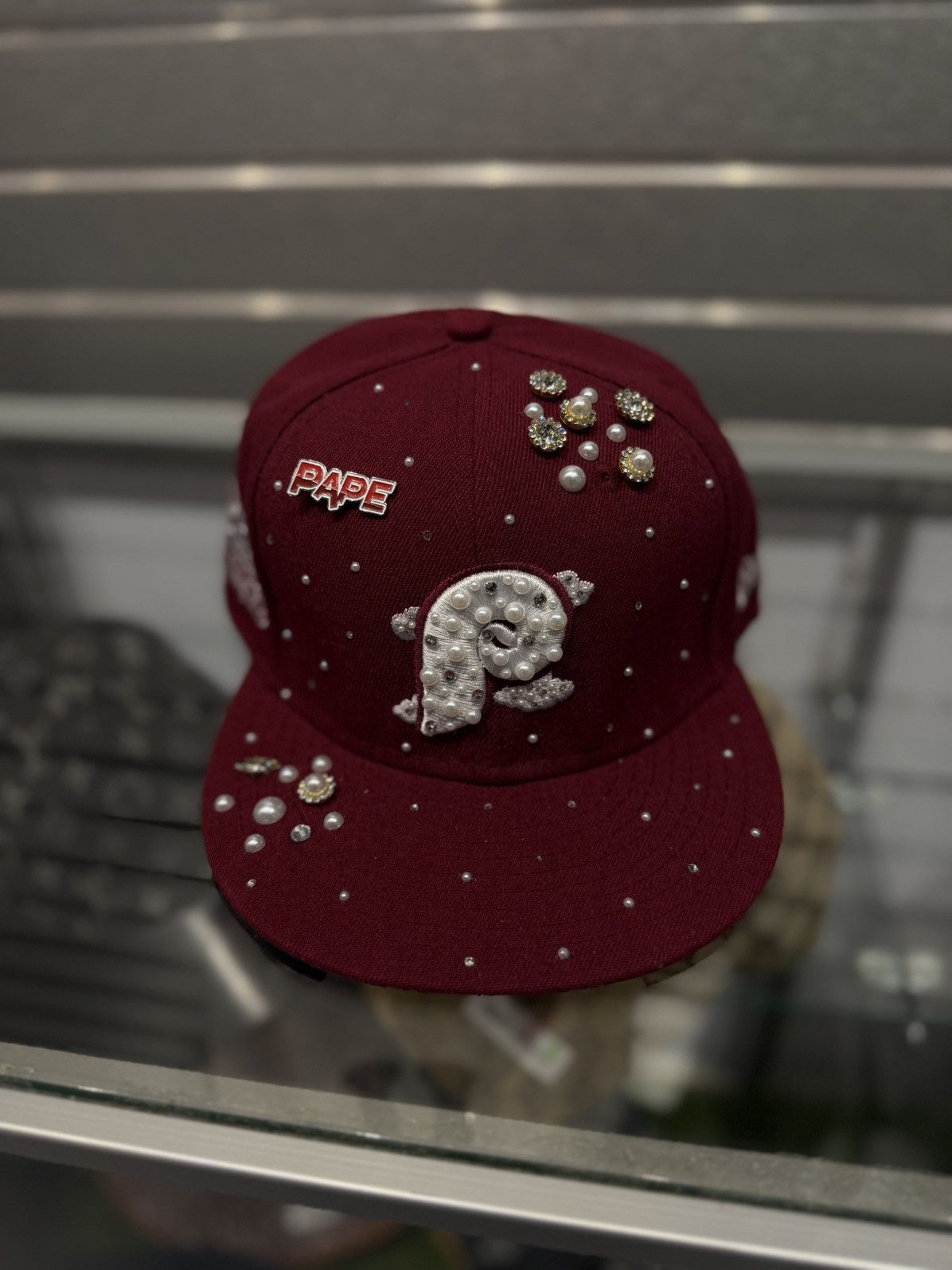 Other PAPE Fitted Hat Stone Crystal Brand New 7 5/8 Size ONE SIZE - 1 Thumbnail